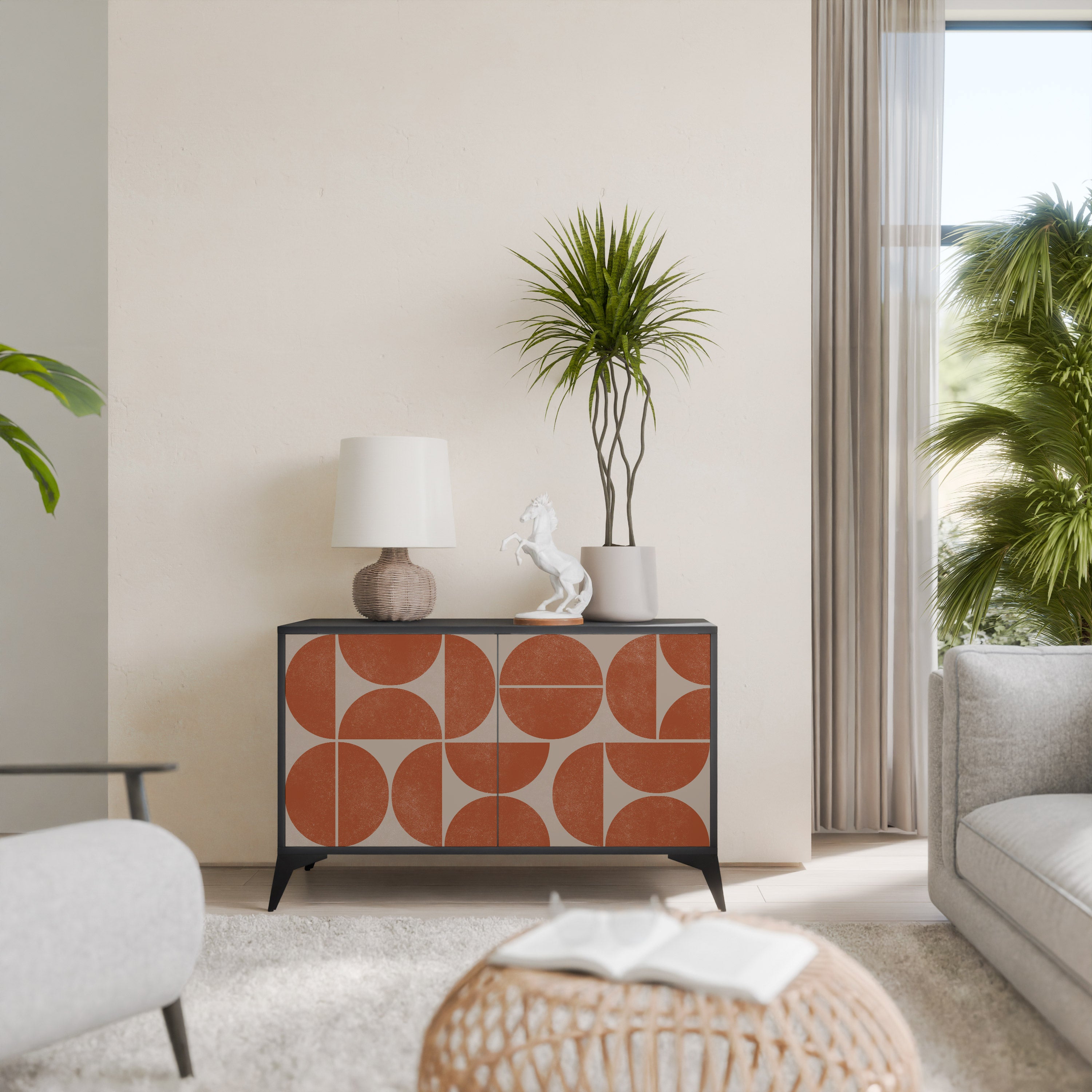 REPETITION COMPULSION Komoda 2-drzwiowa korpus Czarny