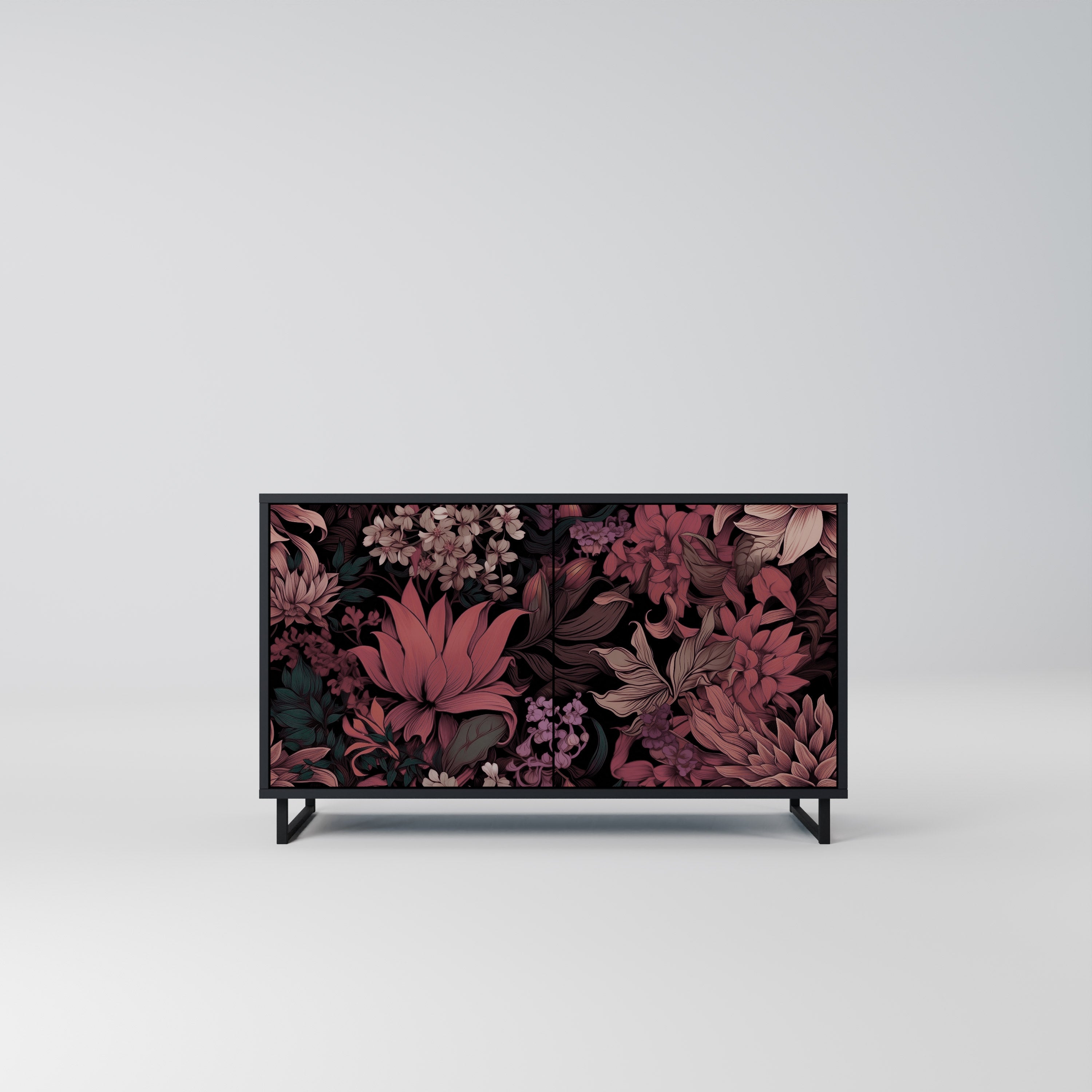 FLORAL WHISPER Komoda 2-drzwiowa korpus Czarny