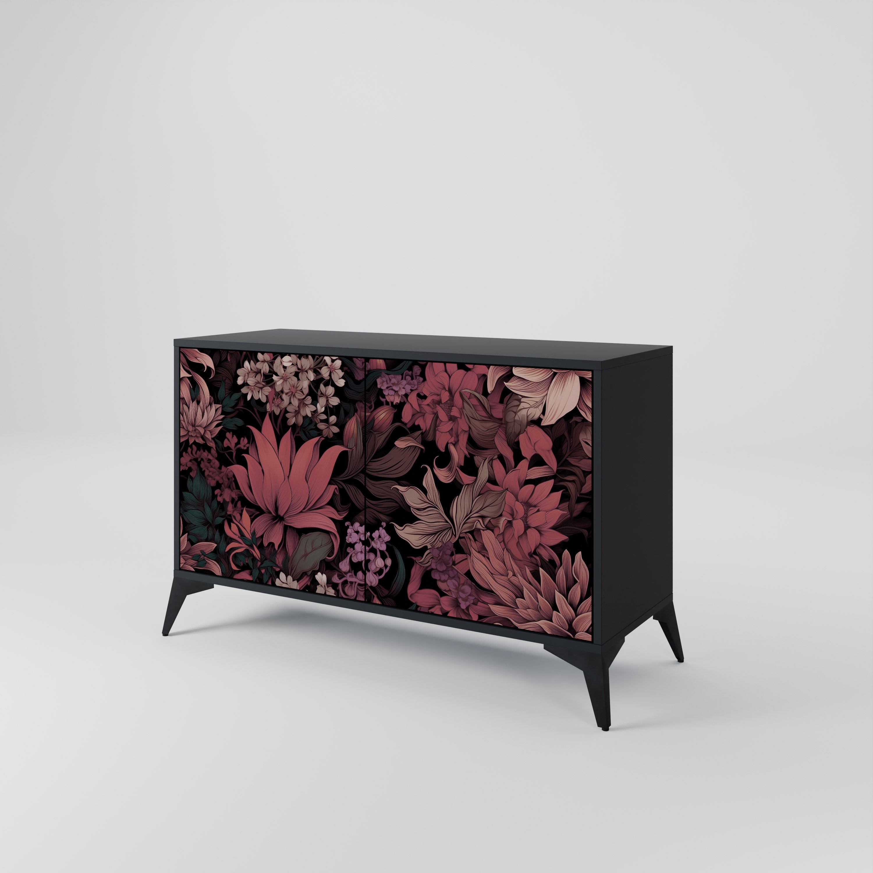 FLORAL WHISPER Komoda 2-drzwiowa korpus Czarny