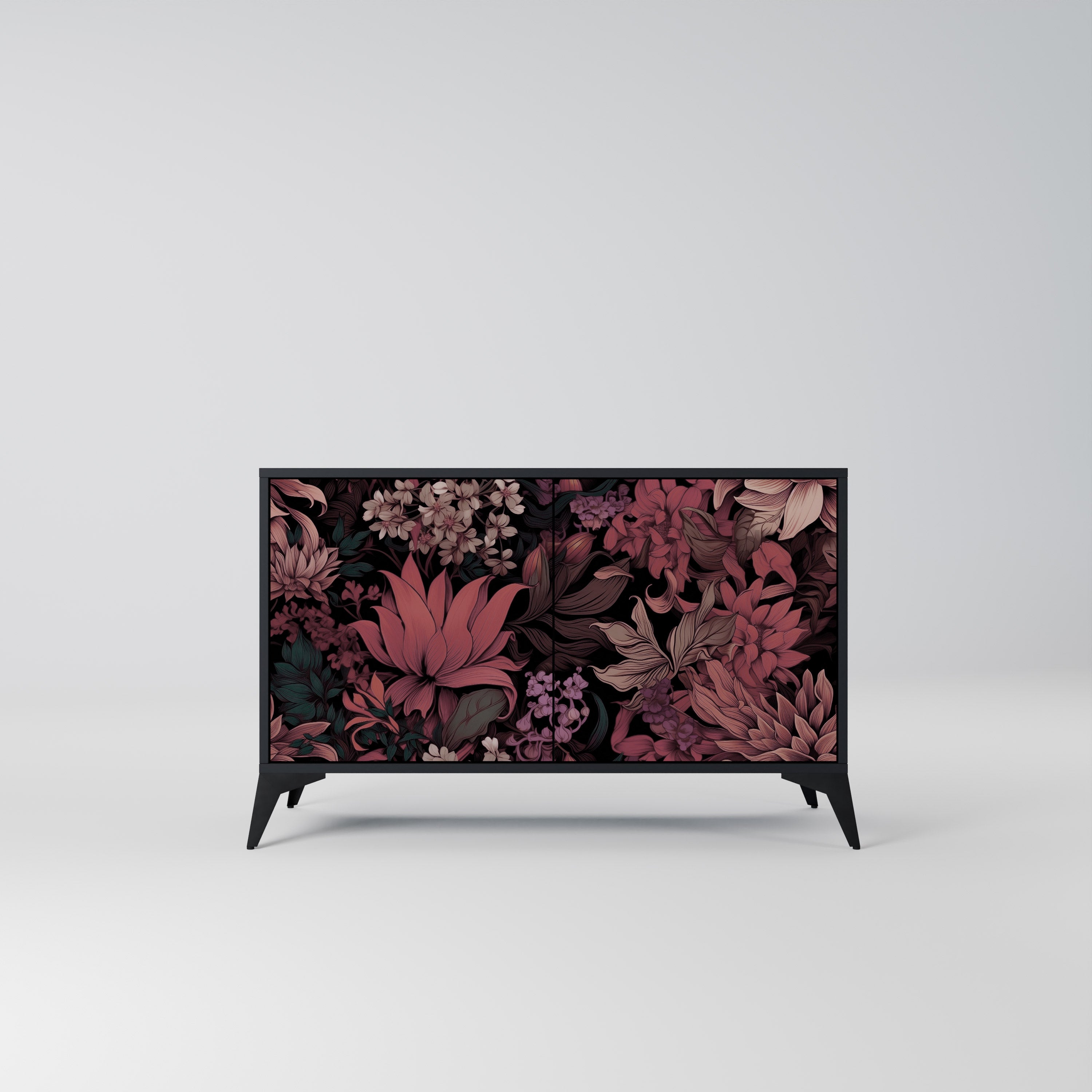 FLORAL WHISPER Komoda 2-drzwiowa korpus Czarny