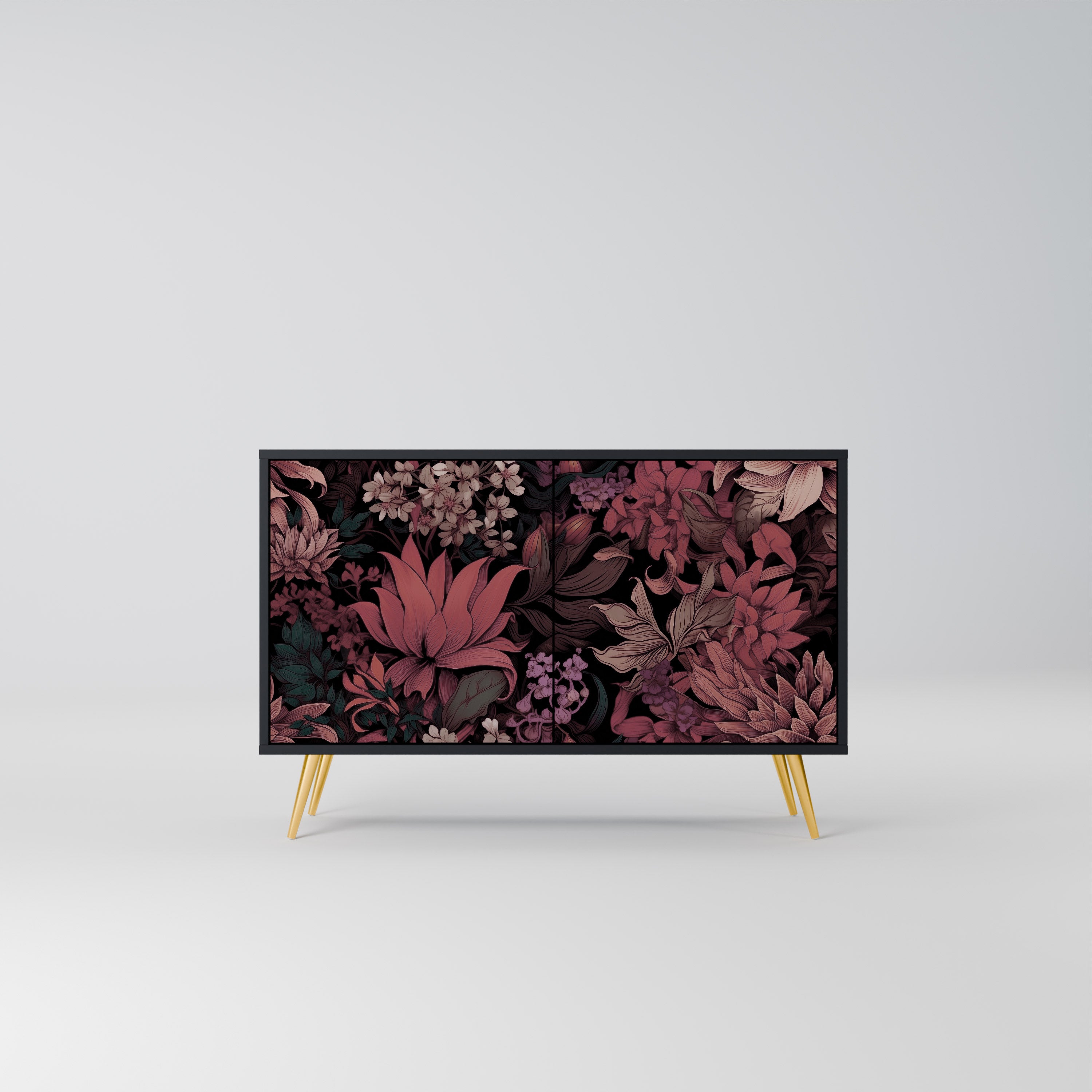 FLORAL WHISPER Komoda 2-drzwiowa korpus Czarny