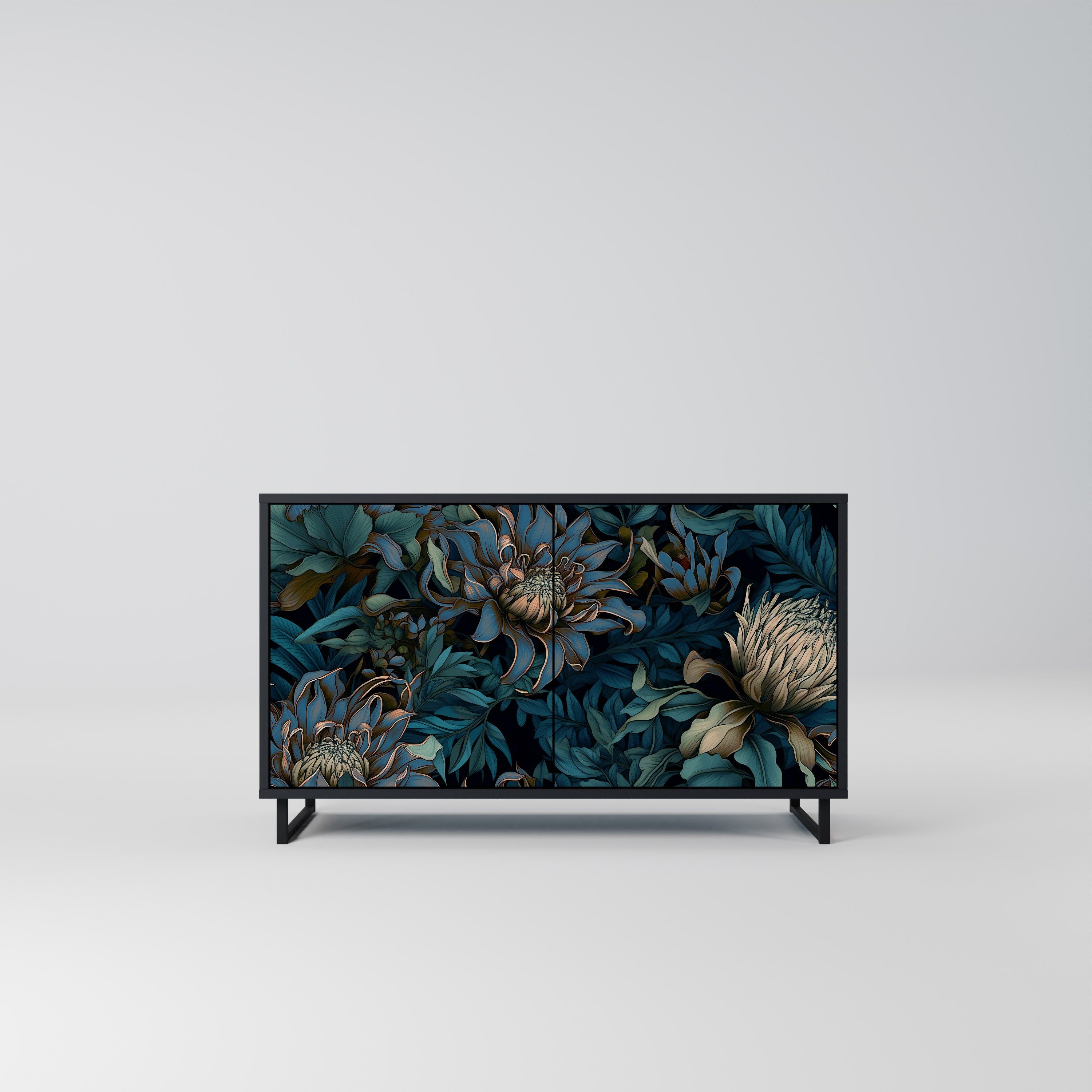 TWILIGHT BLOOM Komoda 2-drzwiowa korpus Czarny