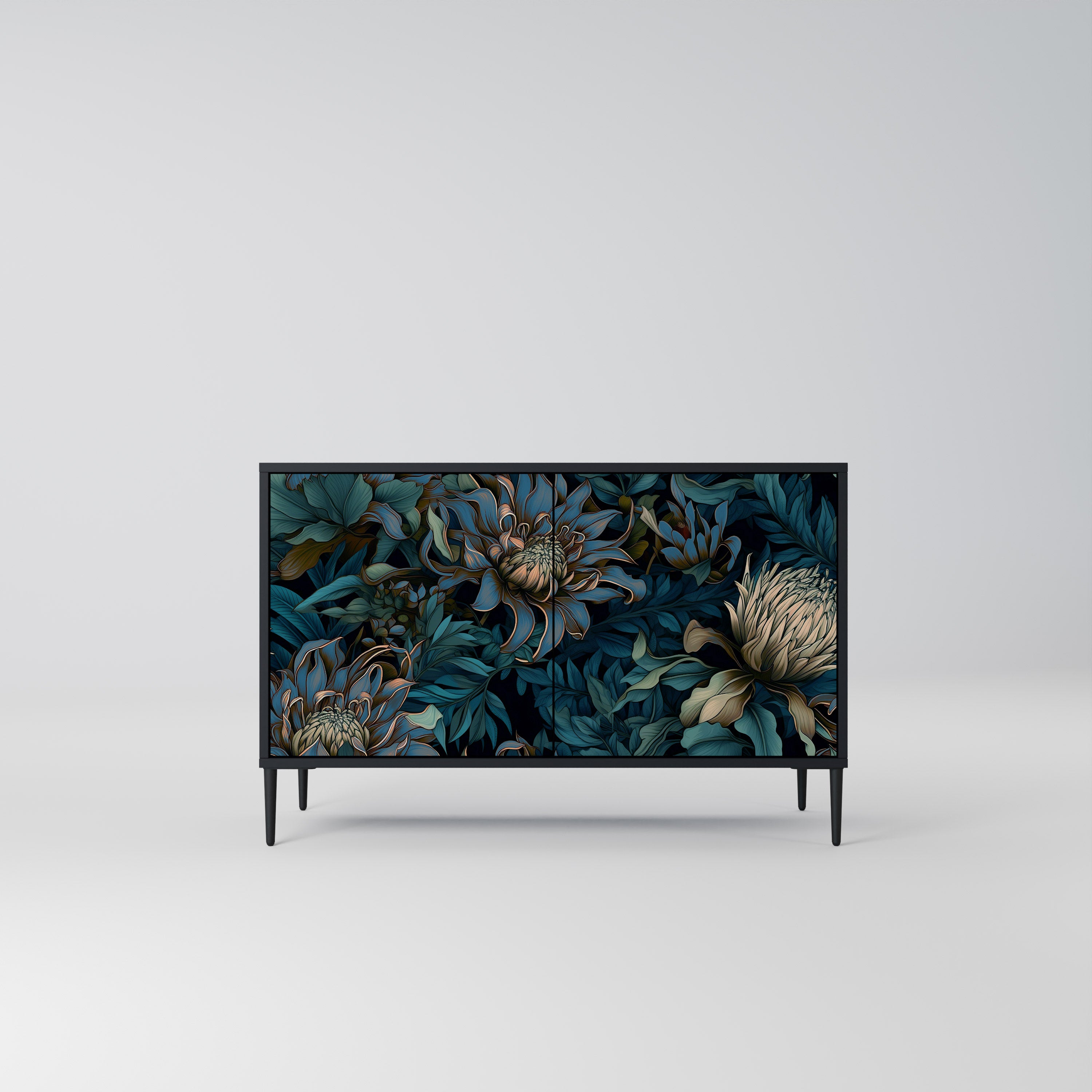TWILIGHT BLOOM Komoda 2-drzwiowa korpus Czarny
