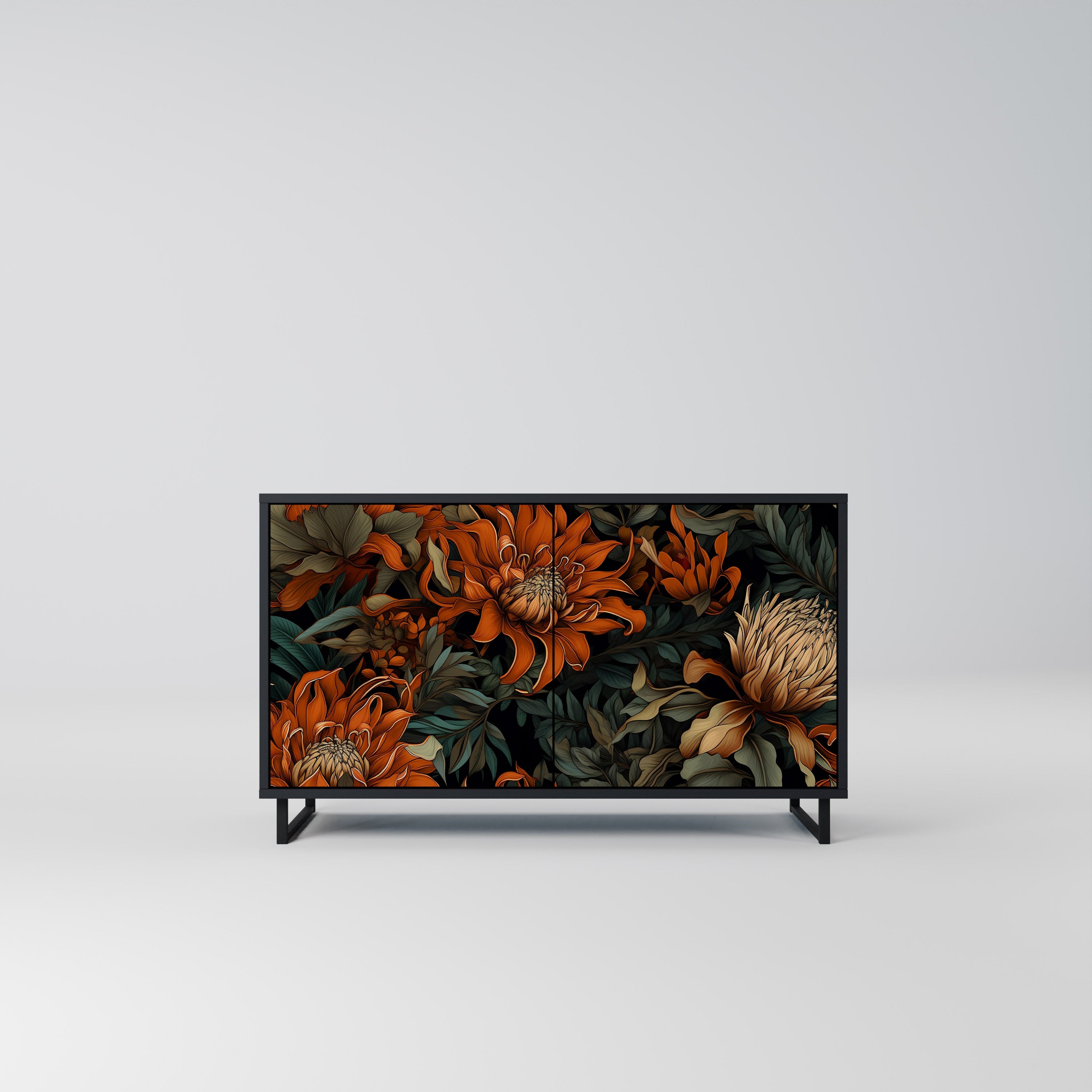 DAWN BLOOM Komoda 2-drzwiowa korpus Czarny