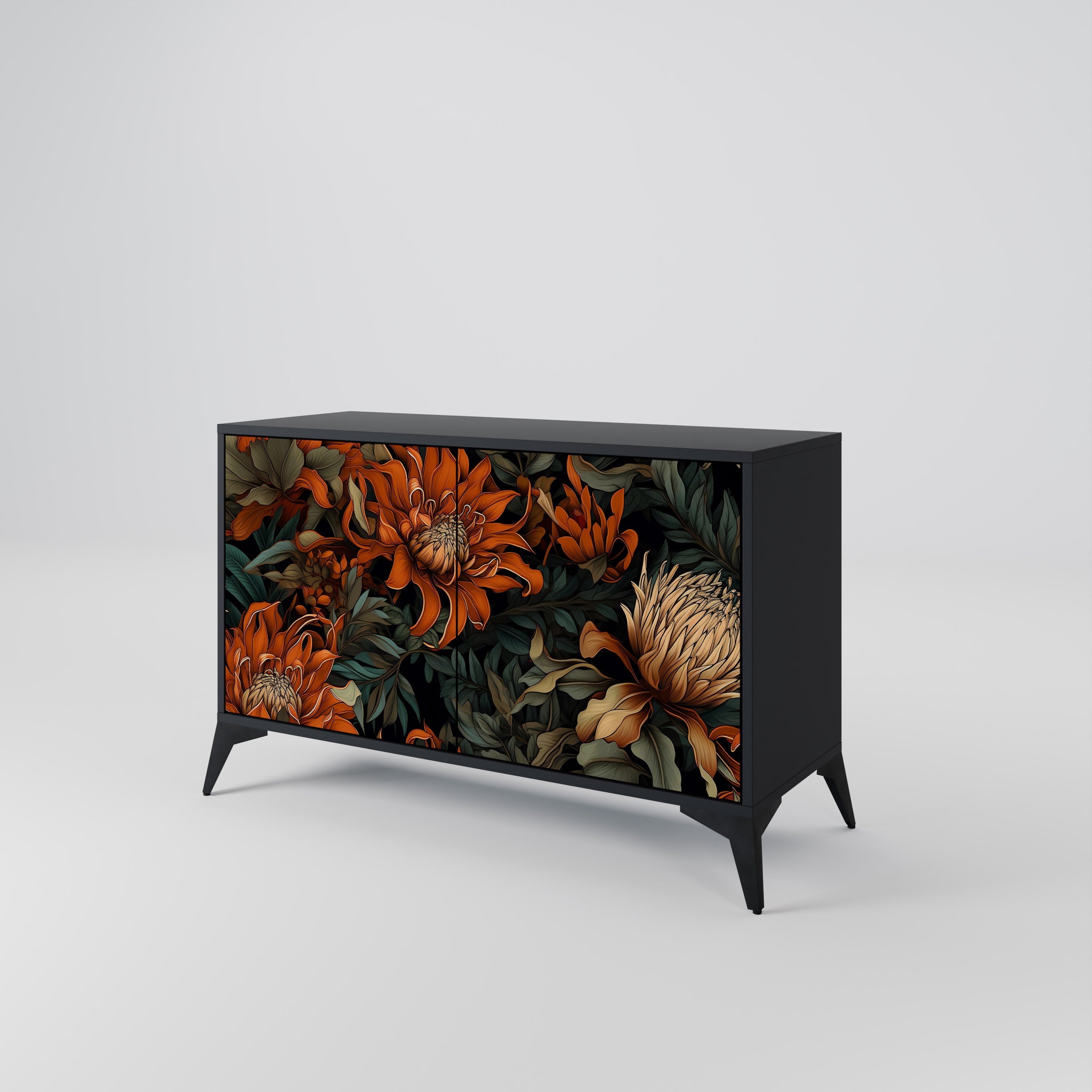 DAWN BLOOM Komoda 2-drzwiowa korpus Czarny