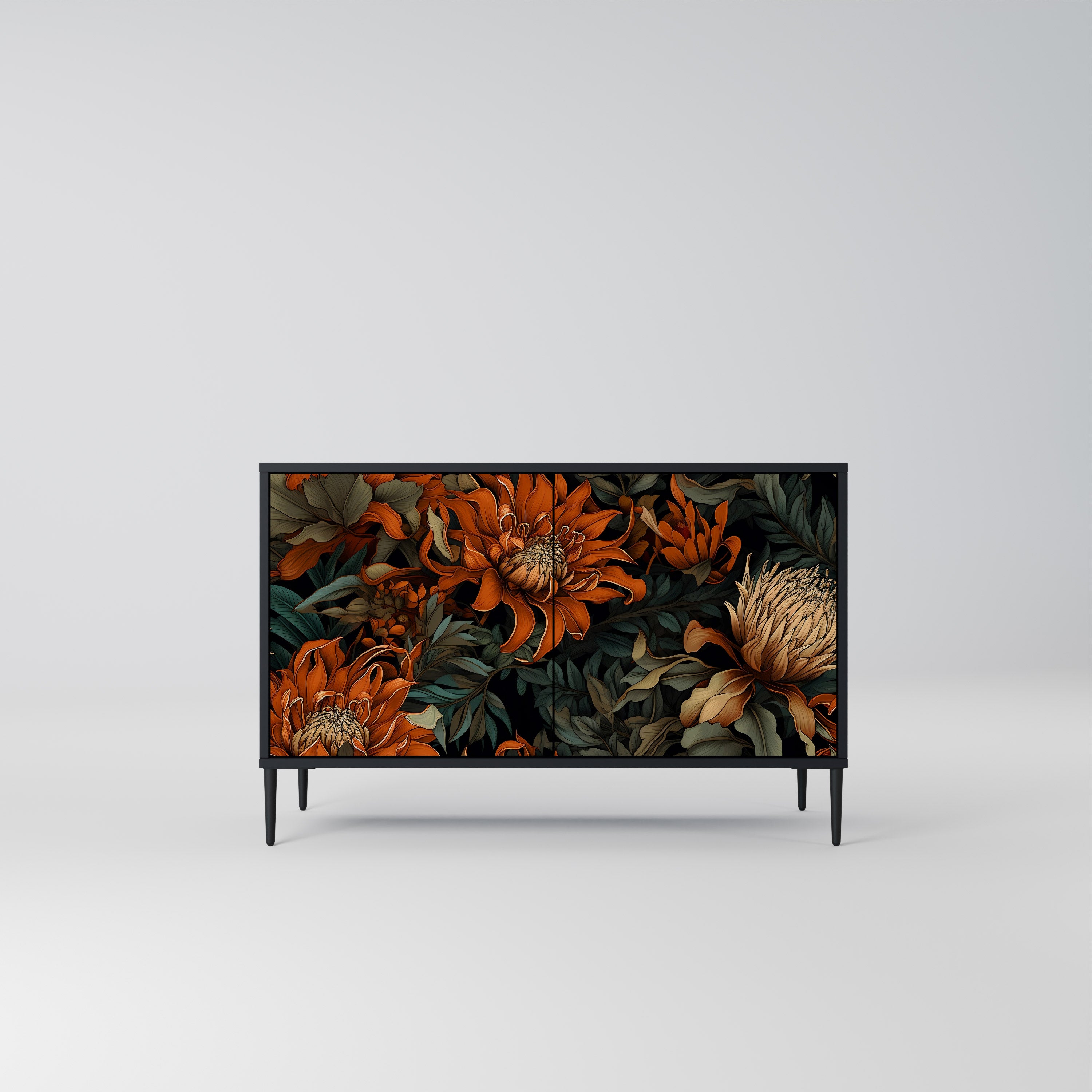 DAWN BLOOM Komoda 2-drzwiowa korpus Czarny