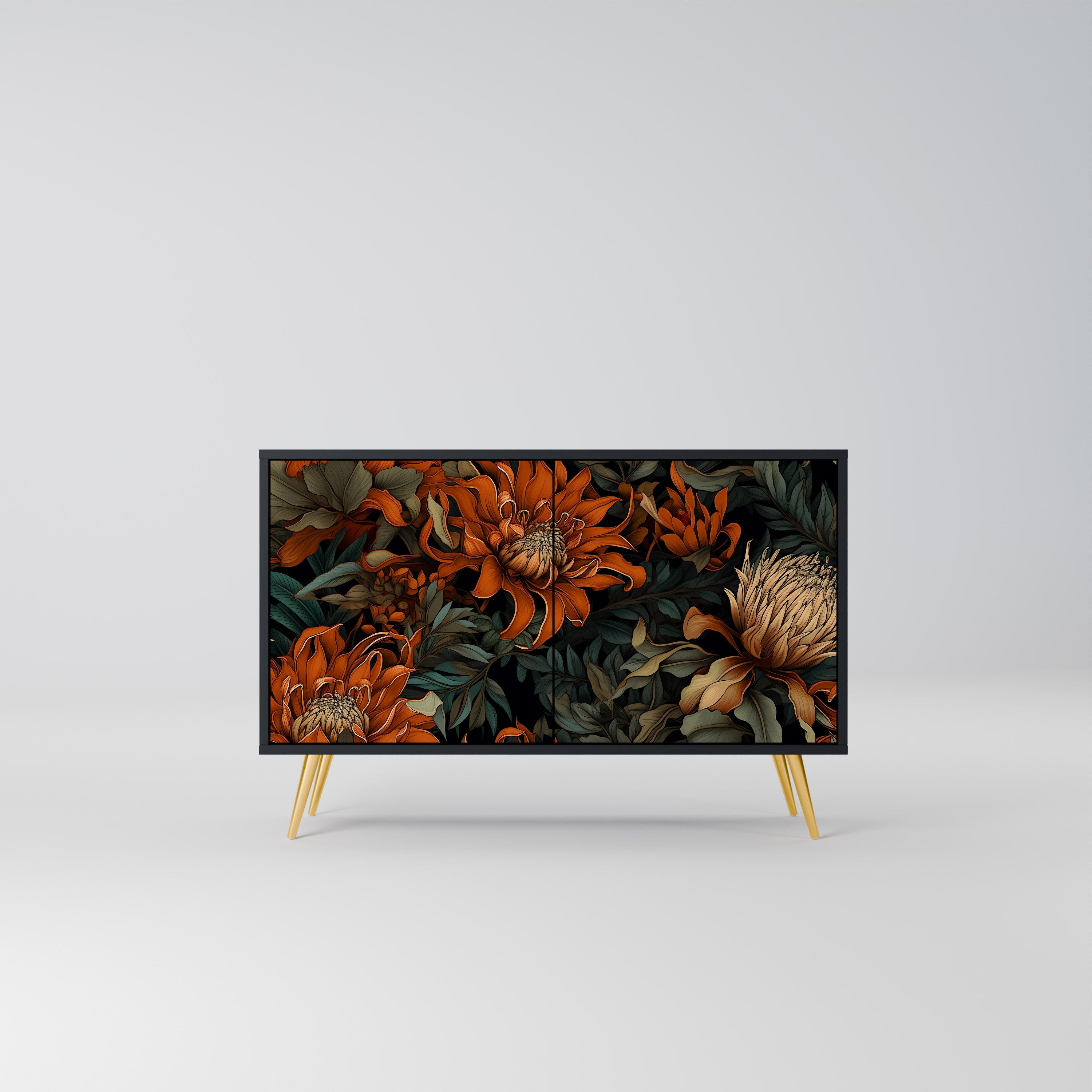 DAWN BLOOM Komoda 2-drzwiowa korpus Czarny