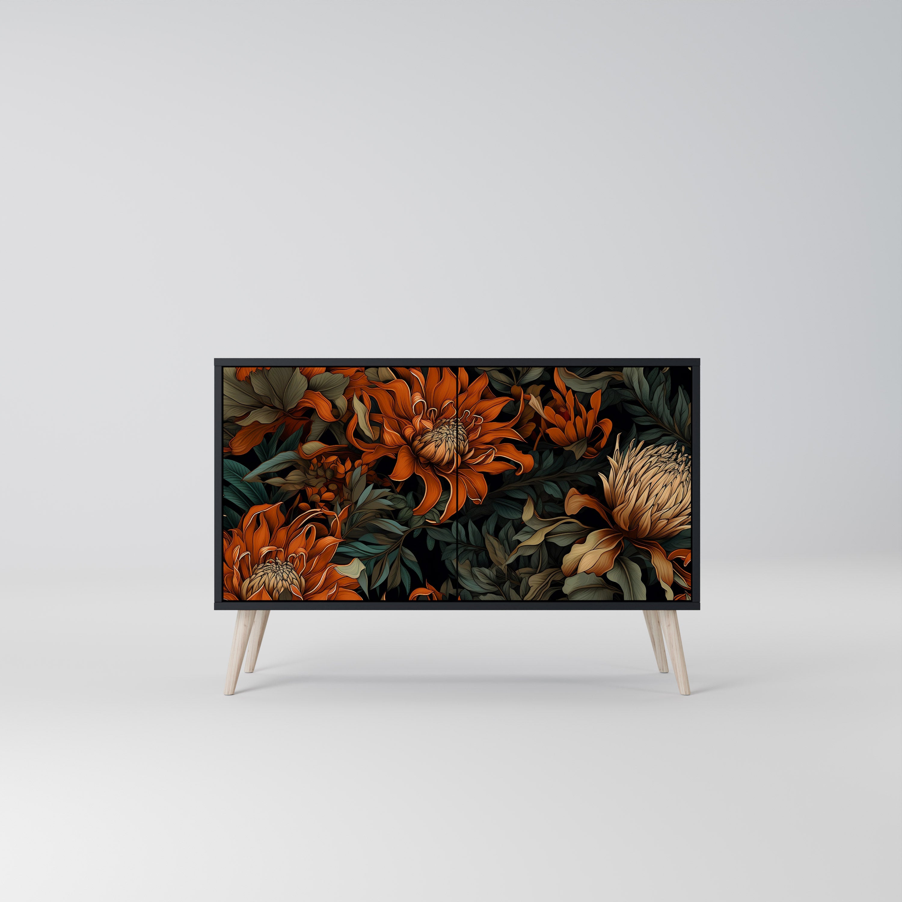 DAWN BLOOM Komoda 2-drzwiowa korpus Czarny