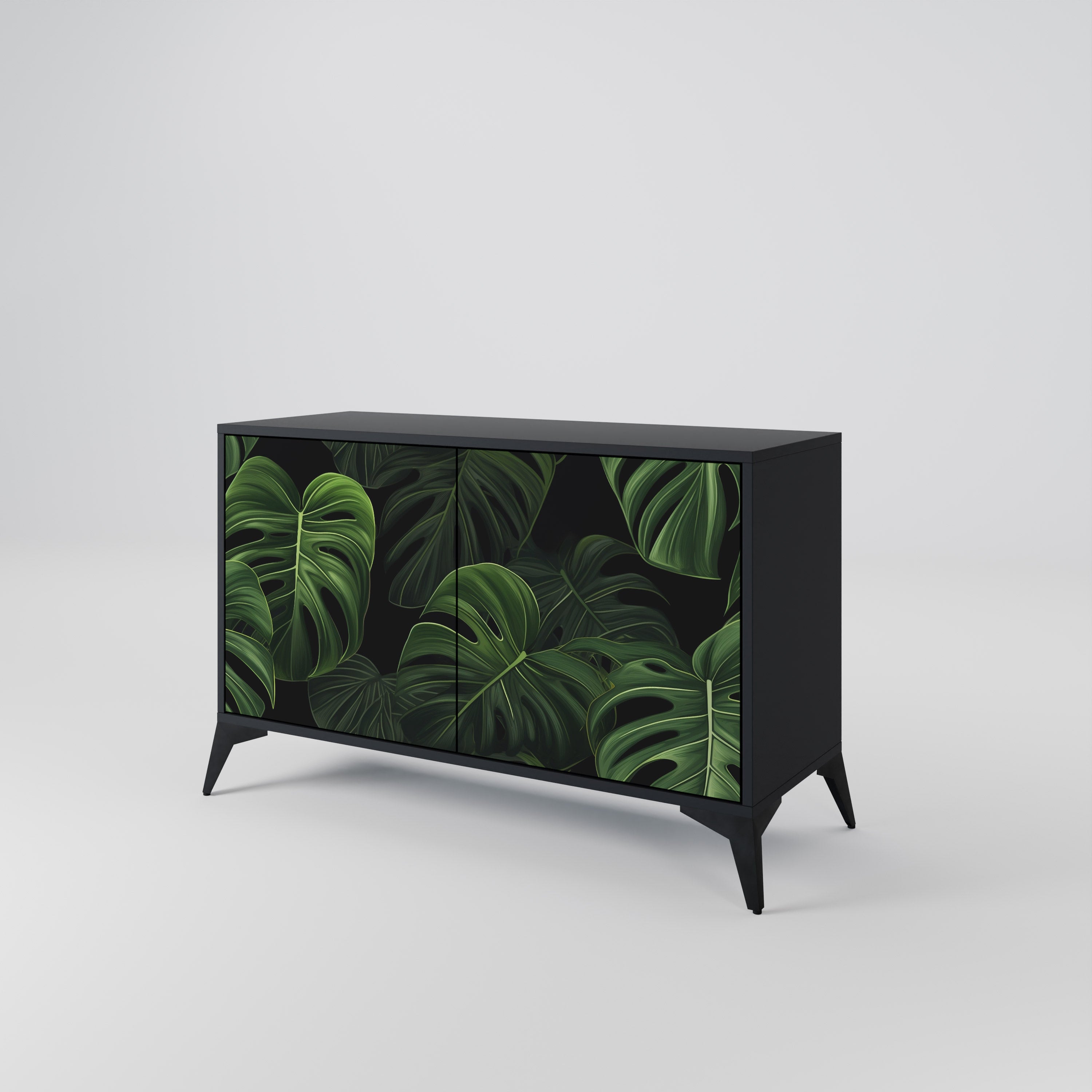 INFINITE MONSTERA Komoda 2-drzwiowa korpus Czarny
