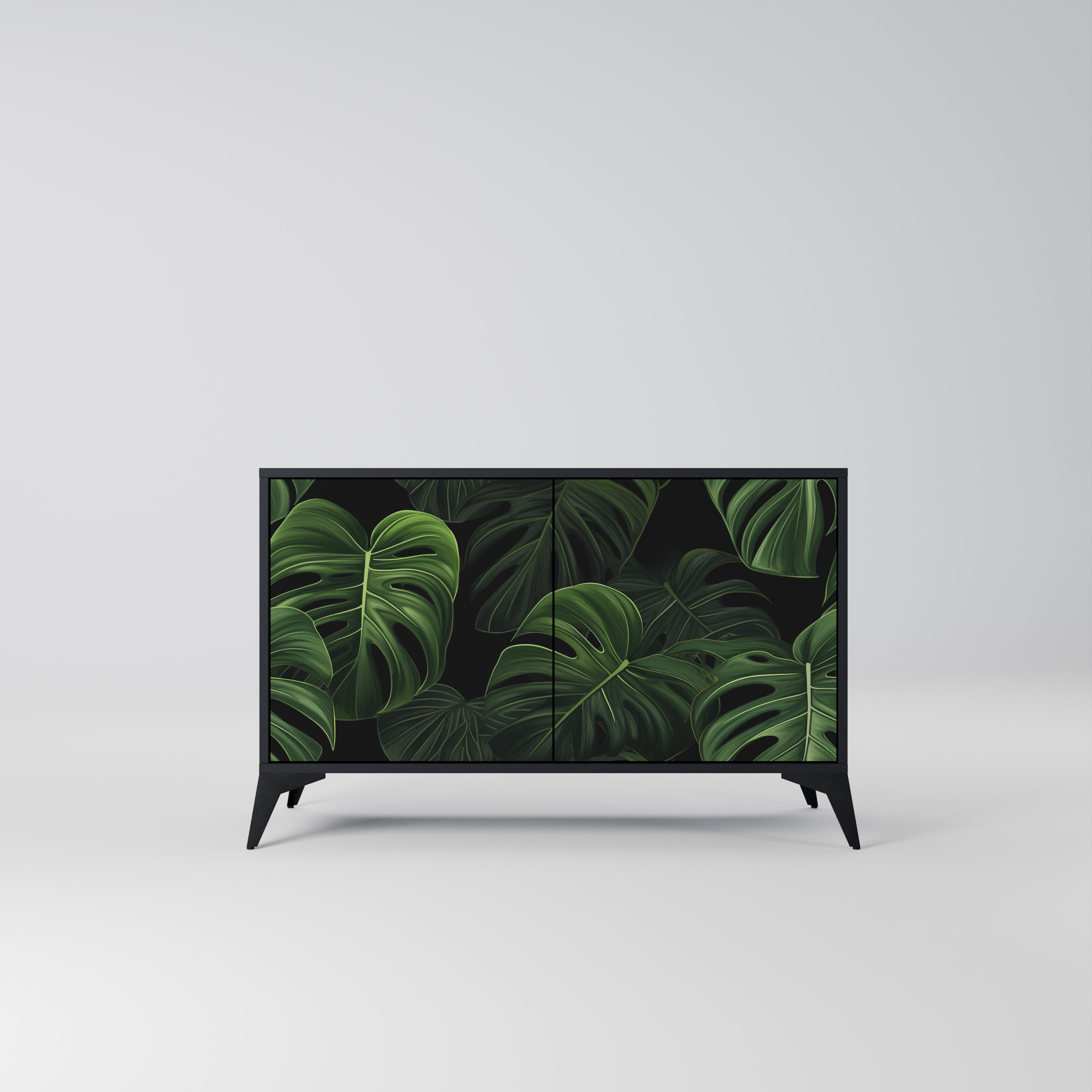 INFINITE MONSTERA Komoda 2-drzwiowa korpus Czarny