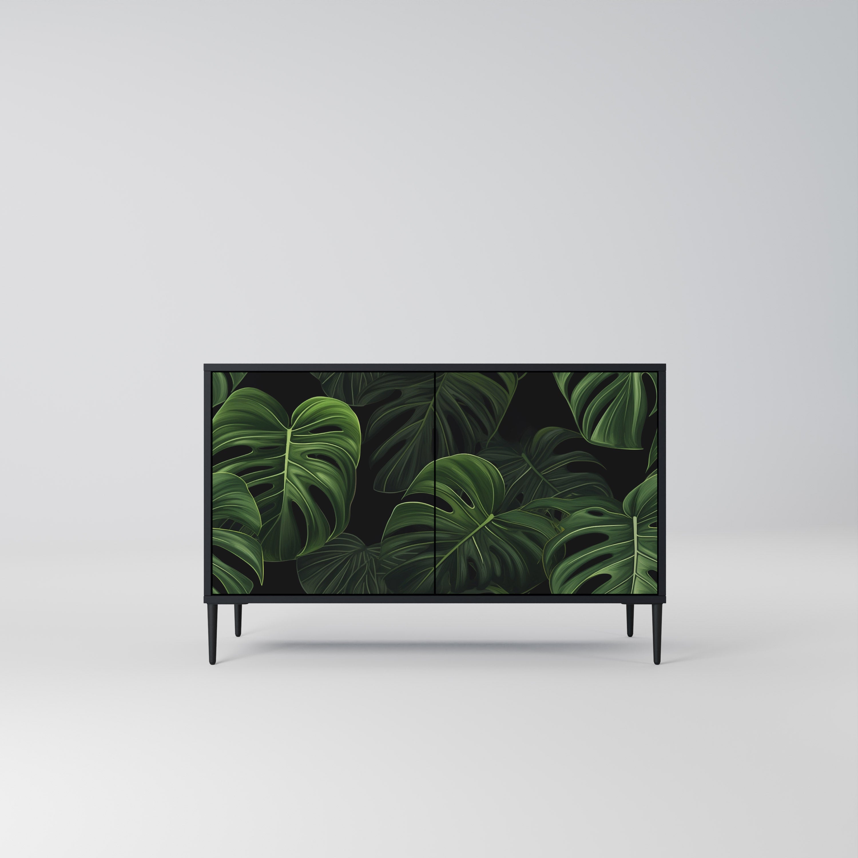 INFINITE MONSTERA Komoda 2-drzwiowa korpus Czarny