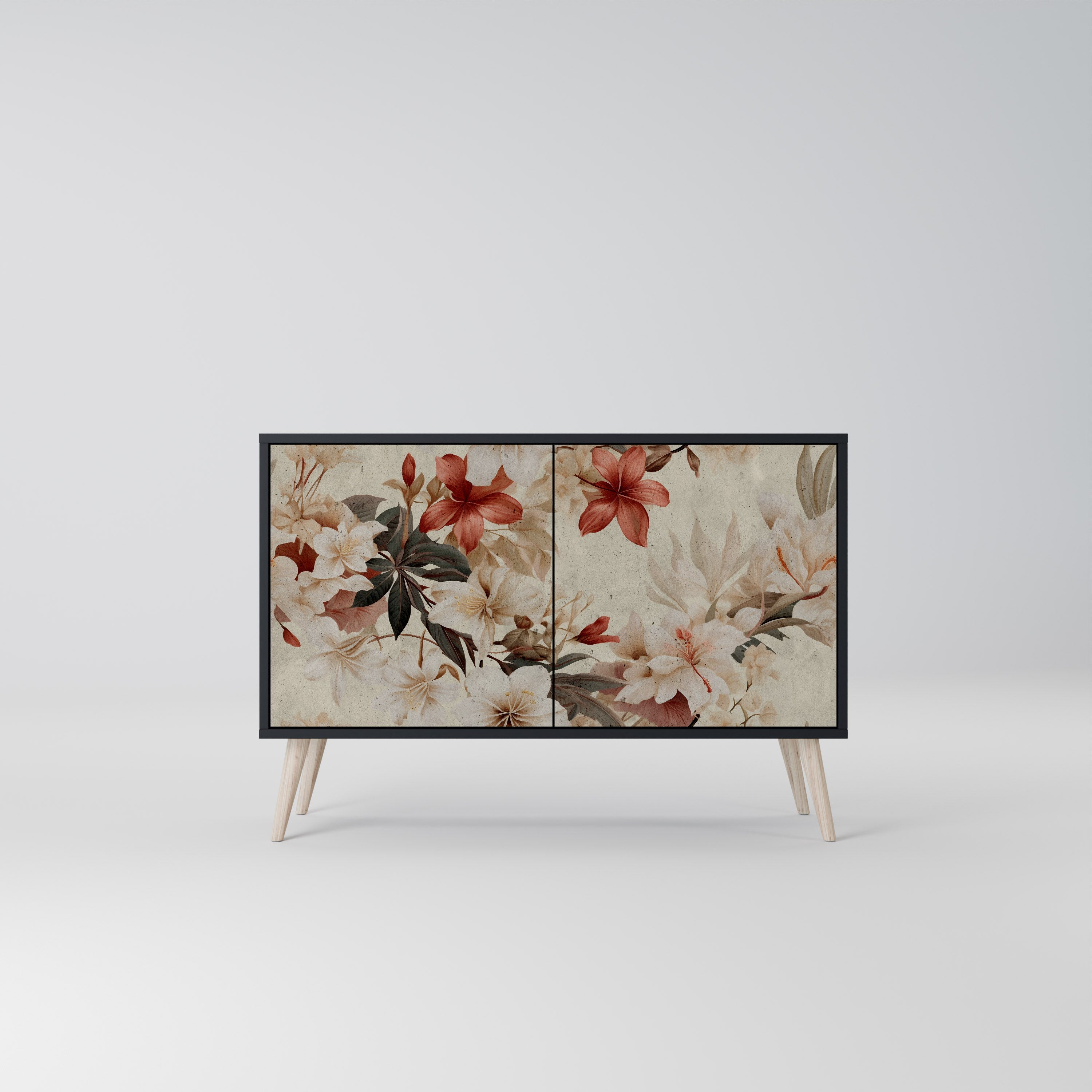 PETAL HARMONY Komoda 2-drzwiowa korpus Czarny