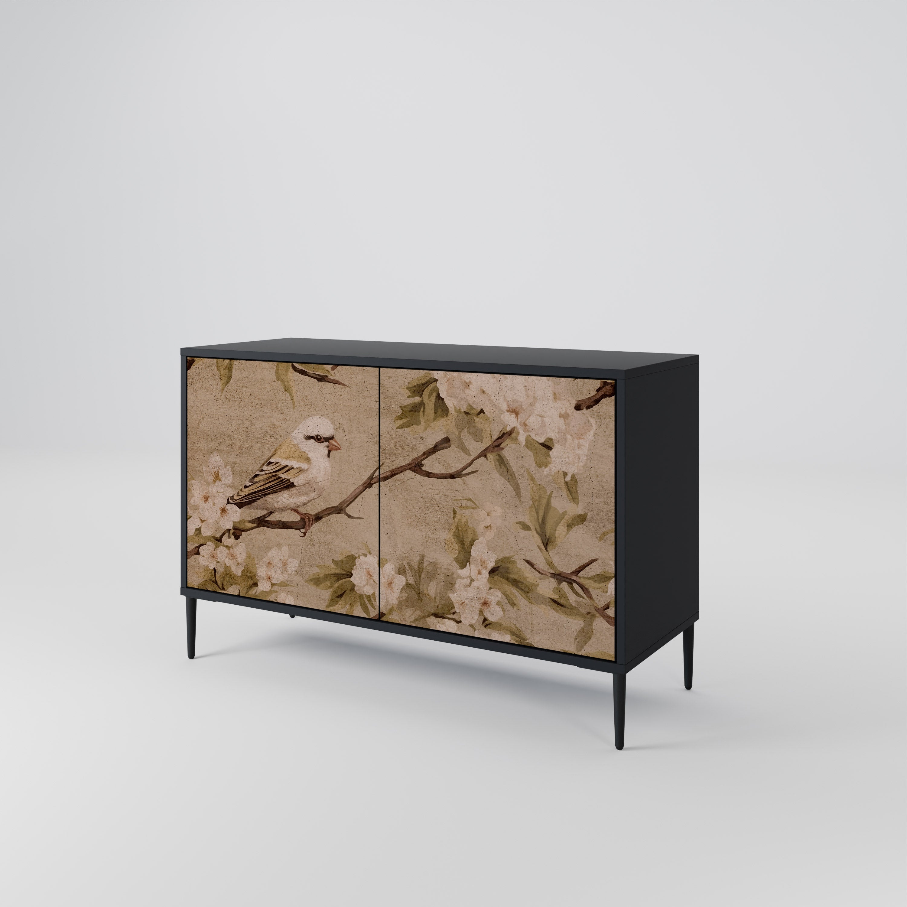 PETAL DISTINGUISH Komoda 2-drzwiowa korpus Czarny