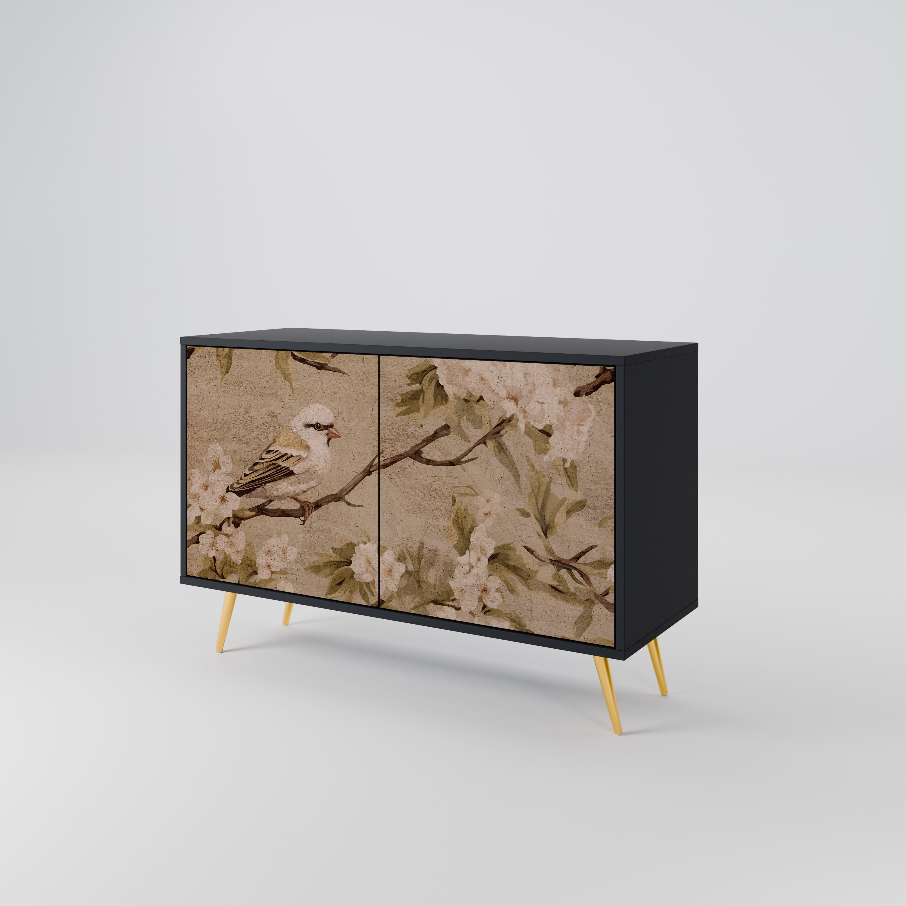 PETAL DISTINGUISH Komoda 2-drzwiowa korpus Czarny
