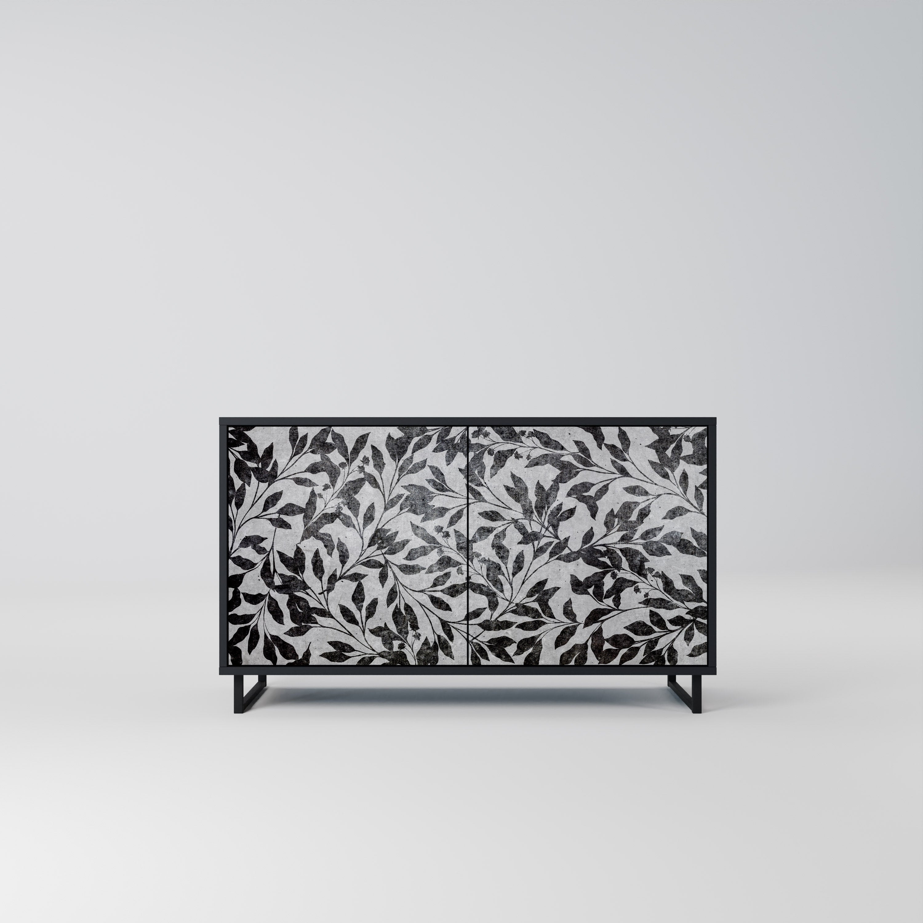 CHARCOAL SPROUT Komoda 2-drzwiowa korpus Czarny