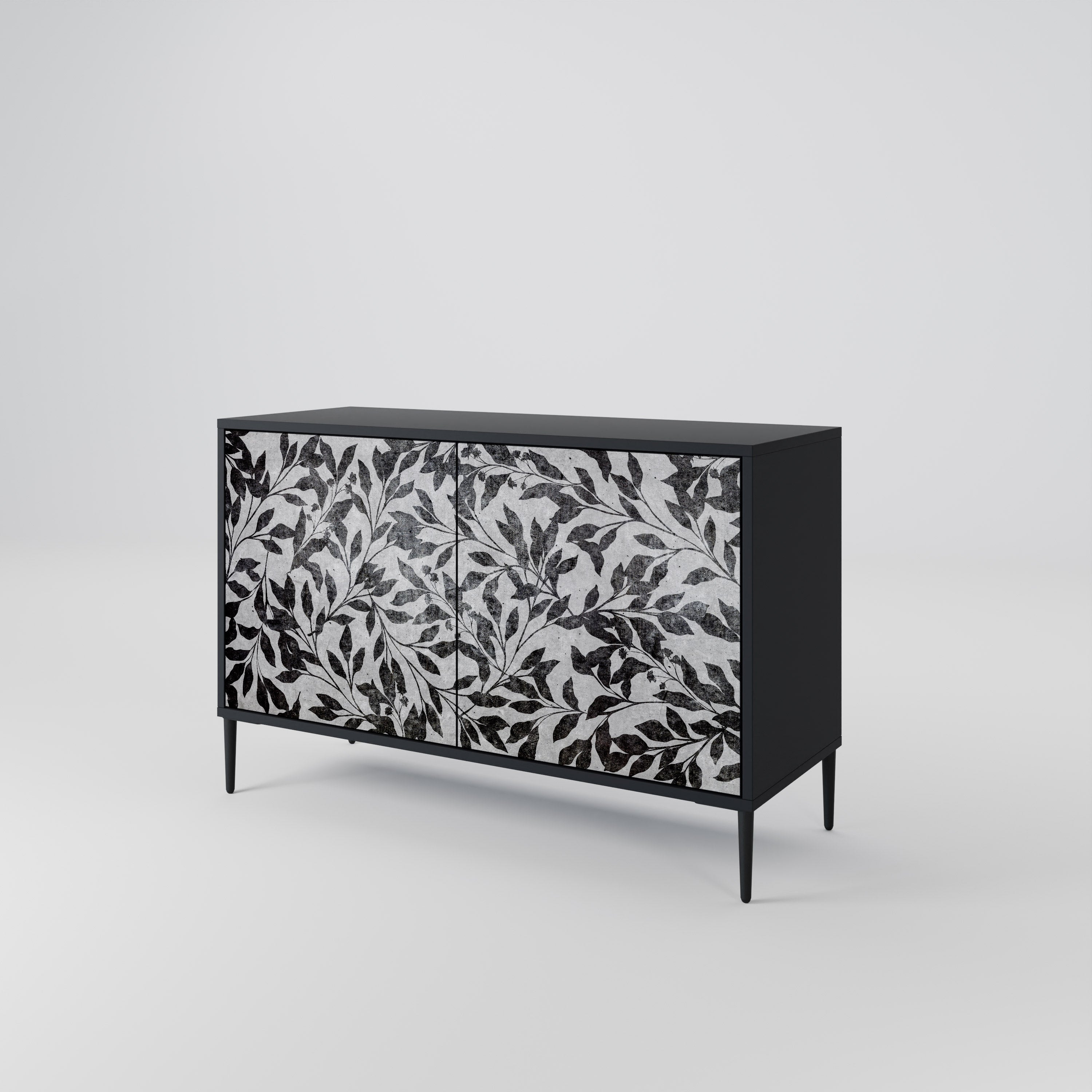 CHARCOAL SPROUT Komoda 2-drzwiowa korpus Czarny