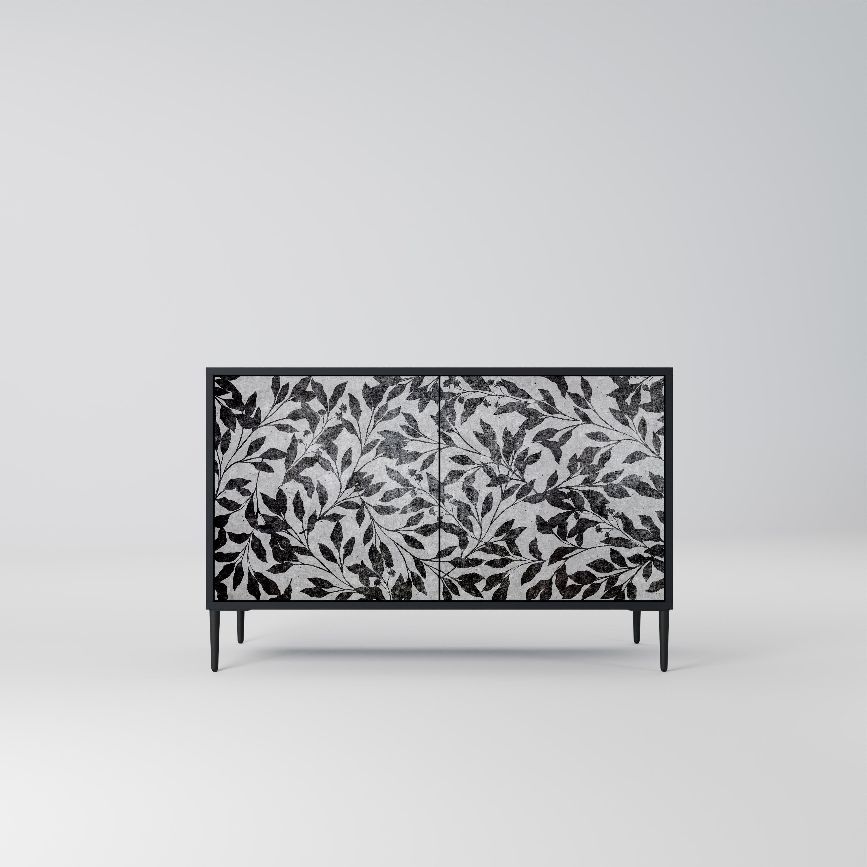 CHARCOAL SPROUT Komoda 2-drzwiowa korpus Czarny