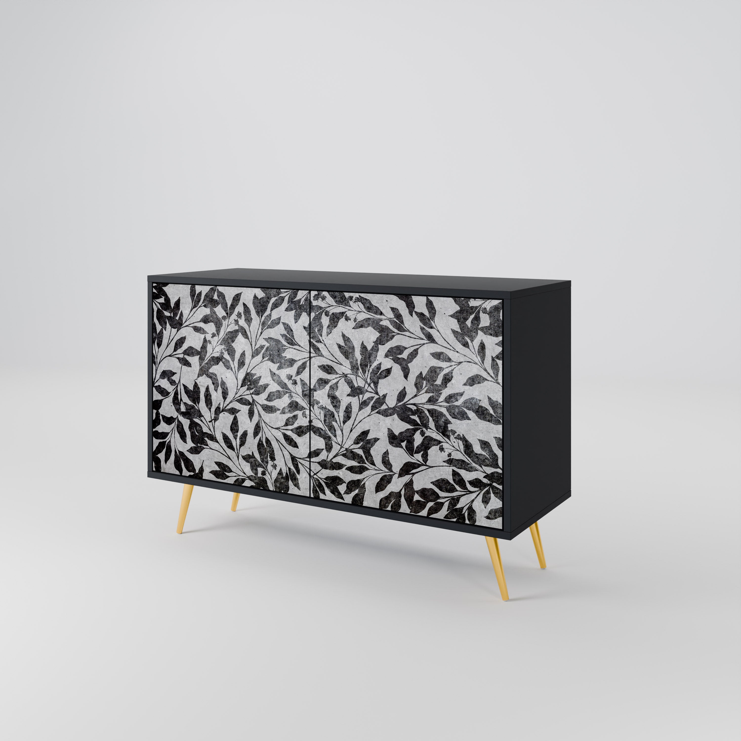 CHARCOAL SPROUT Komoda 2-drzwiowa korpus Czarny