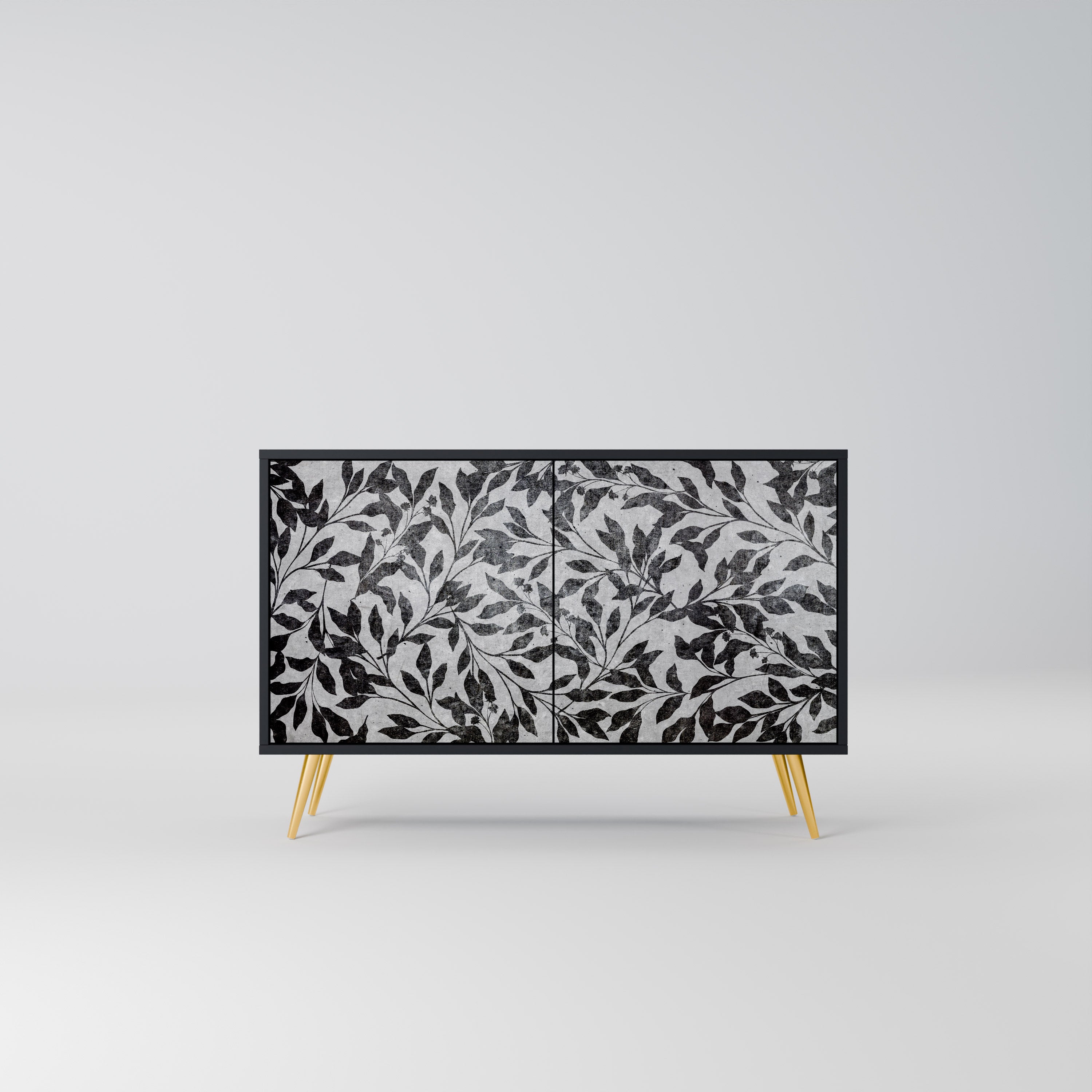 CHARCOAL SPROUT Komoda 2-drzwiowa korpus Czarny