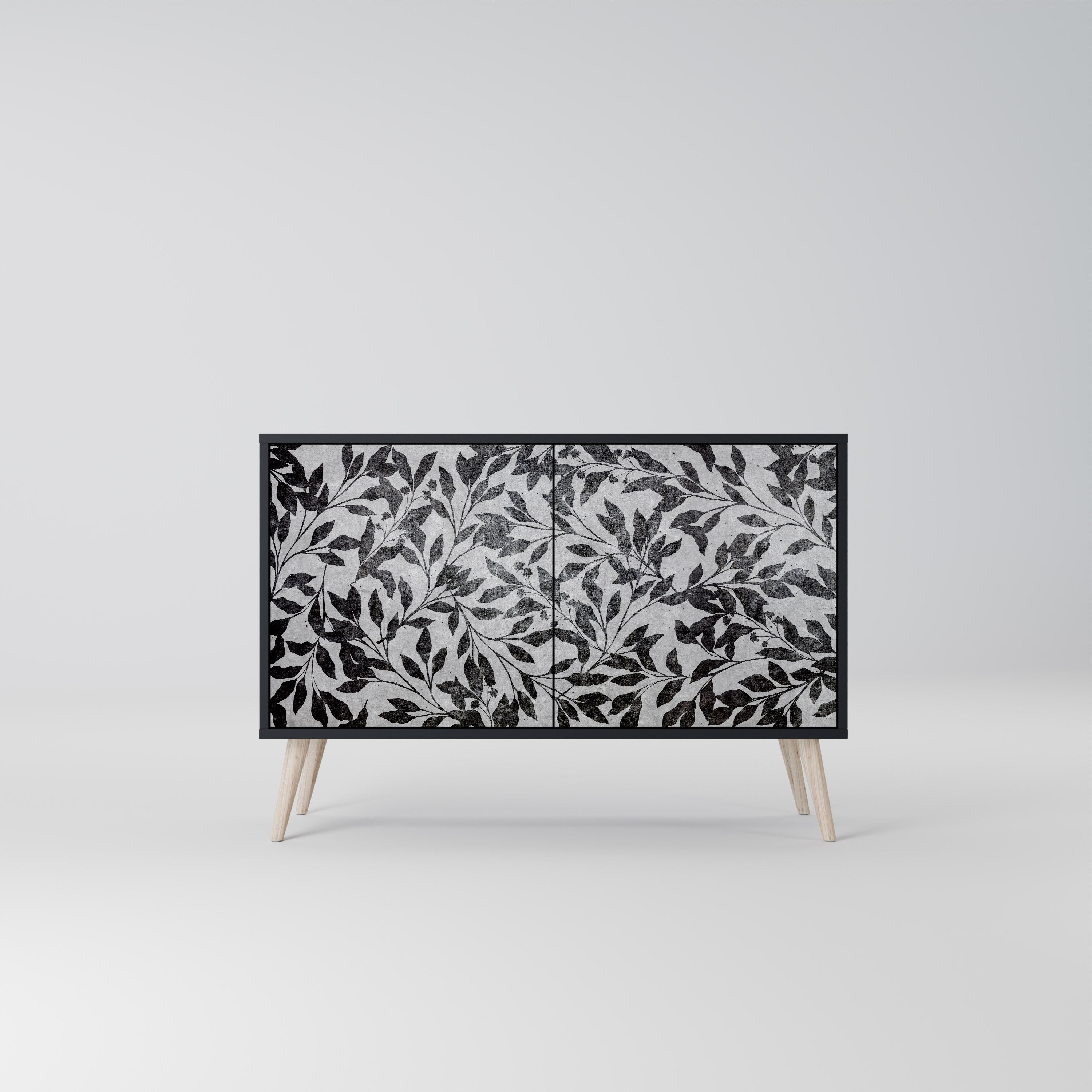 CHARCOAL SPROUT Komoda 2-drzwiowa korpus Czarny