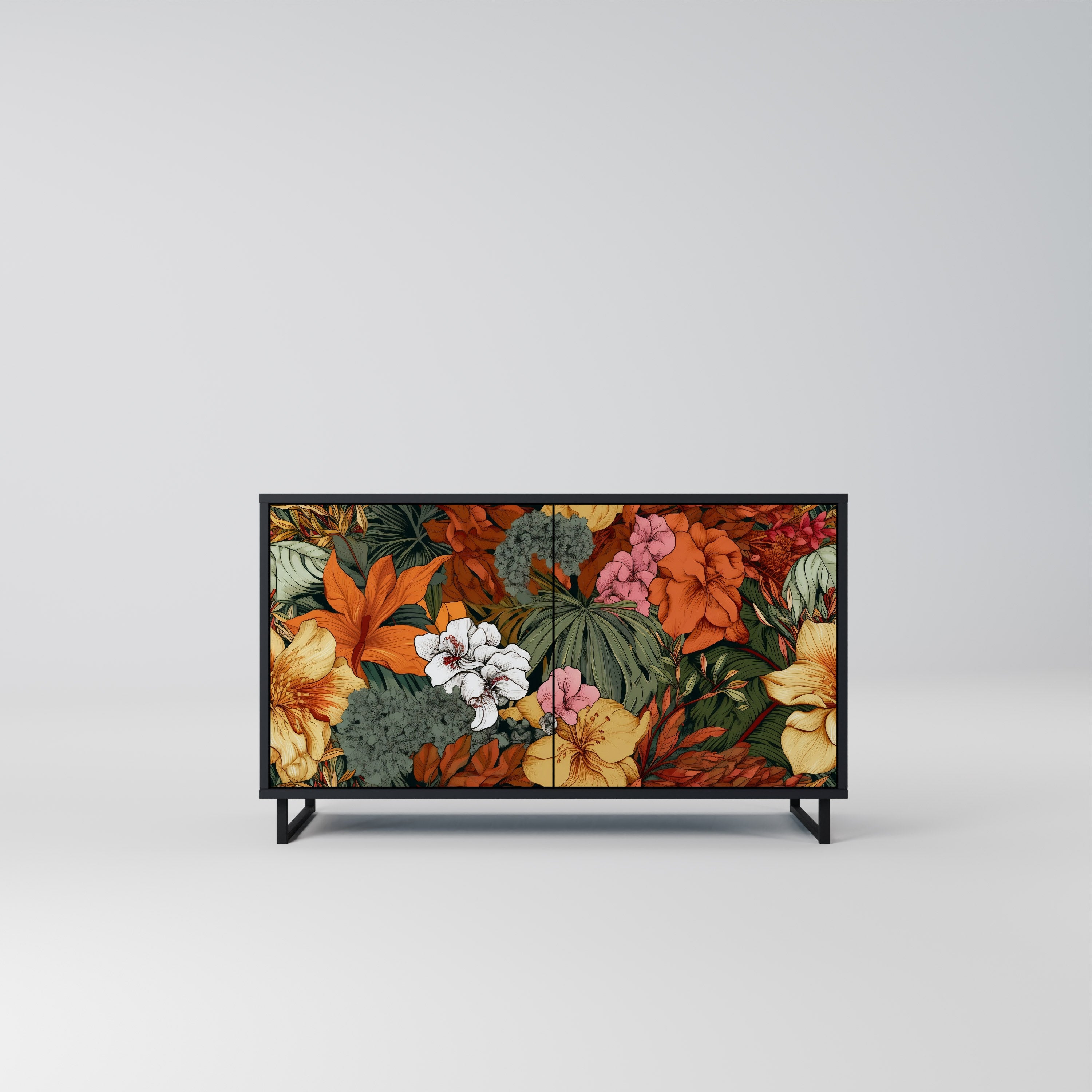 RADIANT FLORA Komoda 2-drzwiowa korpus Czarny