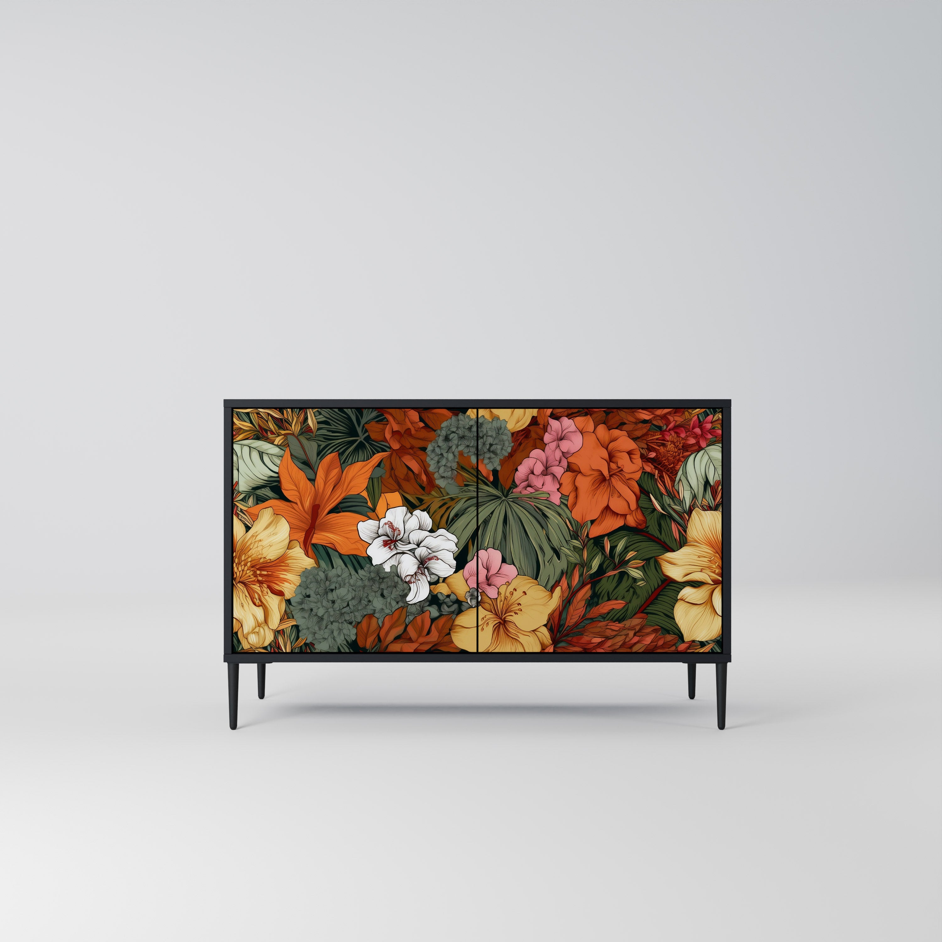 RADIANT FLORA Komoda 2-drzwiowa korpus Czarny