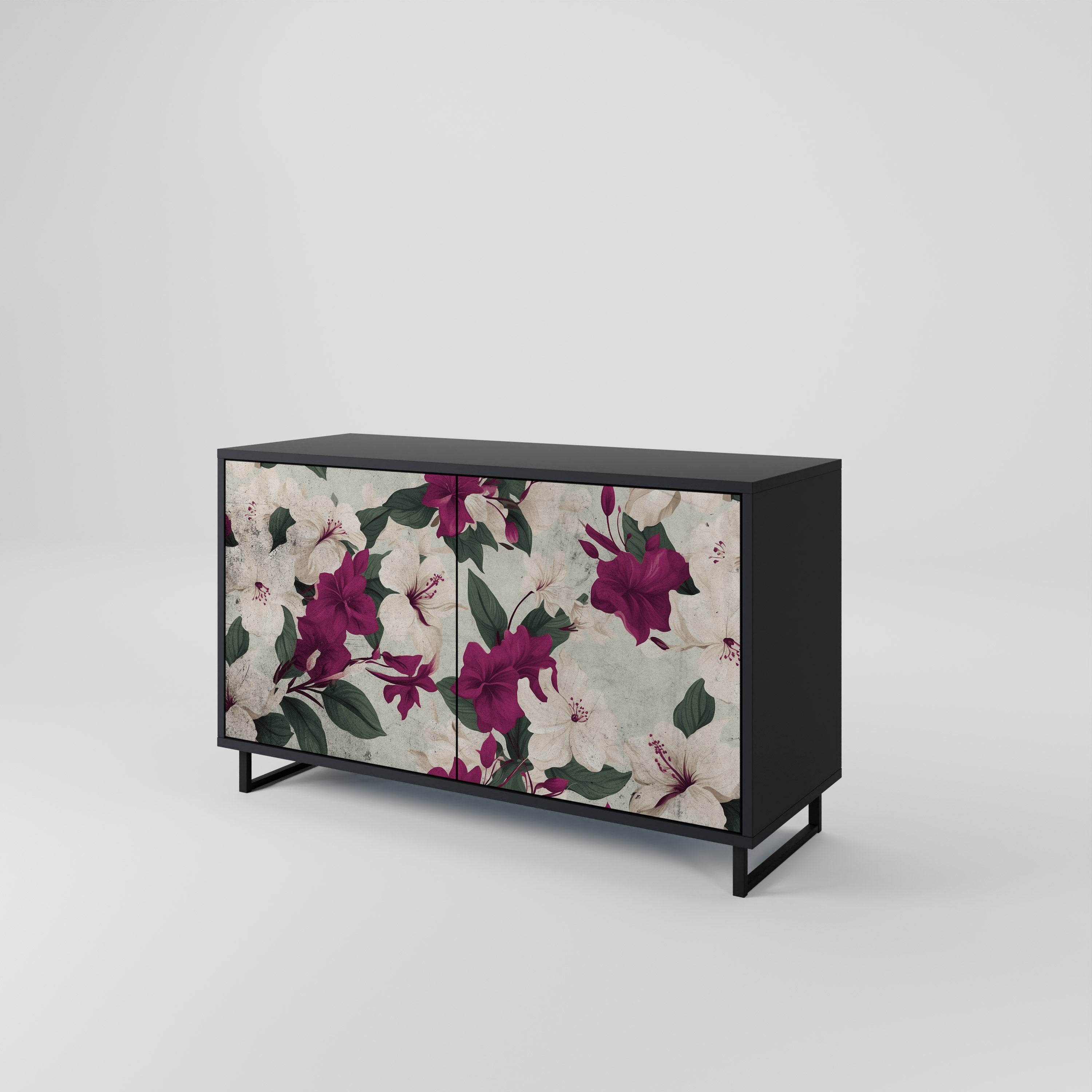 FLOWERET DREAM Komoda 2-drzwiowa korpus Czarny