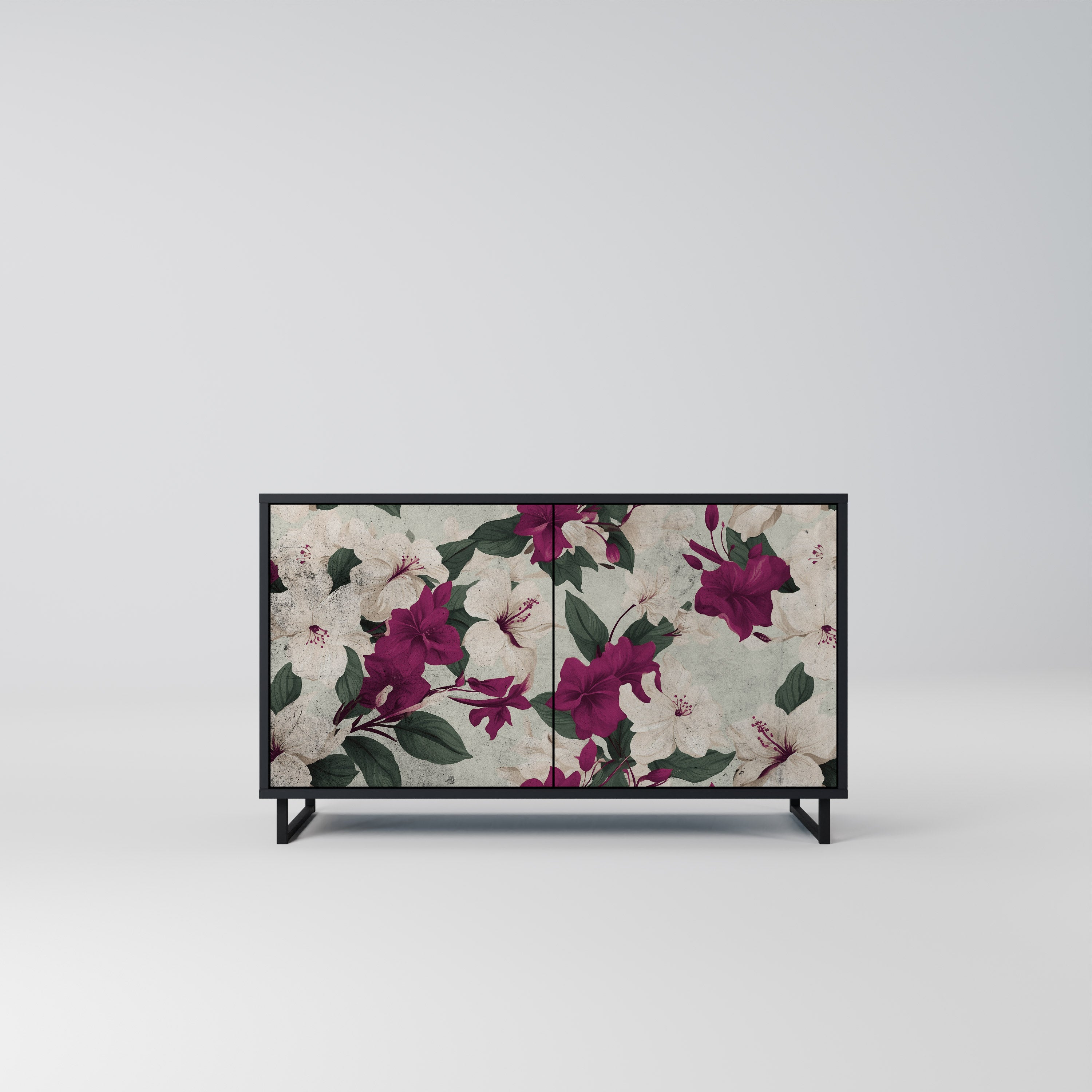 FLOWERET DREAM Komoda 2-drzwiowa korpus Czarny
