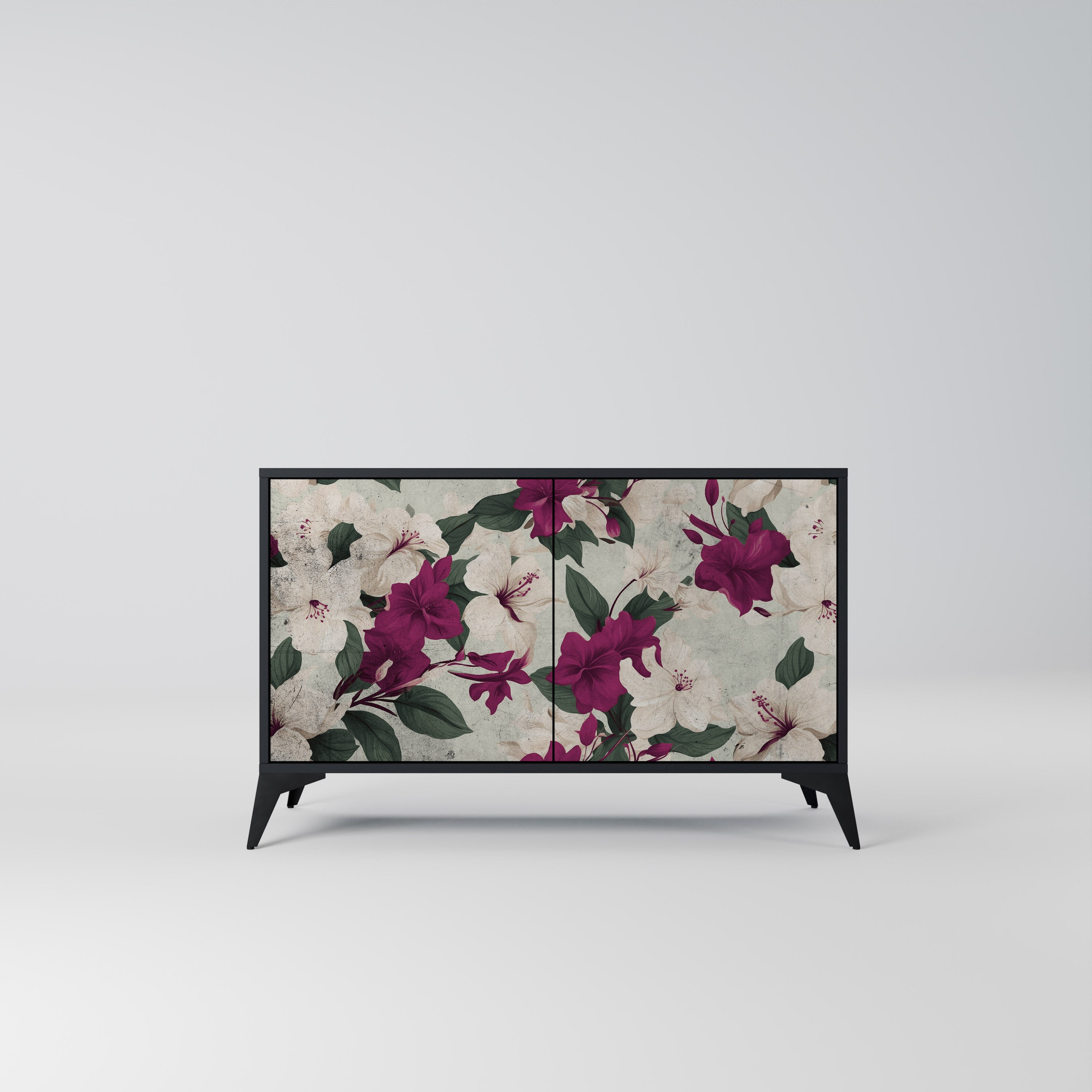 FLOWERET DREAM Komoda 2-drzwiowa korpus Czarny