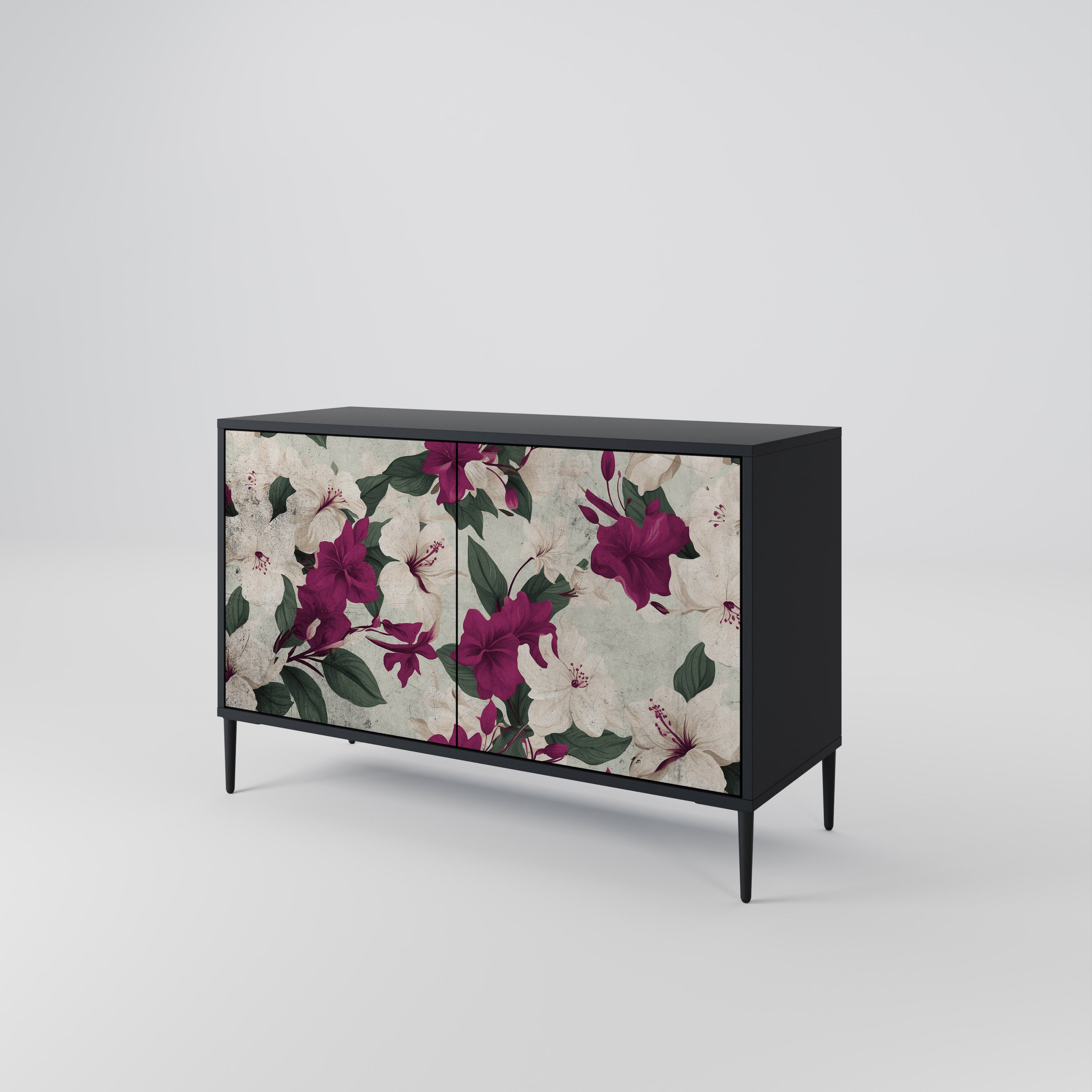 FLOWERET DREAM Komoda 2-drzwiowa korpus Czarny