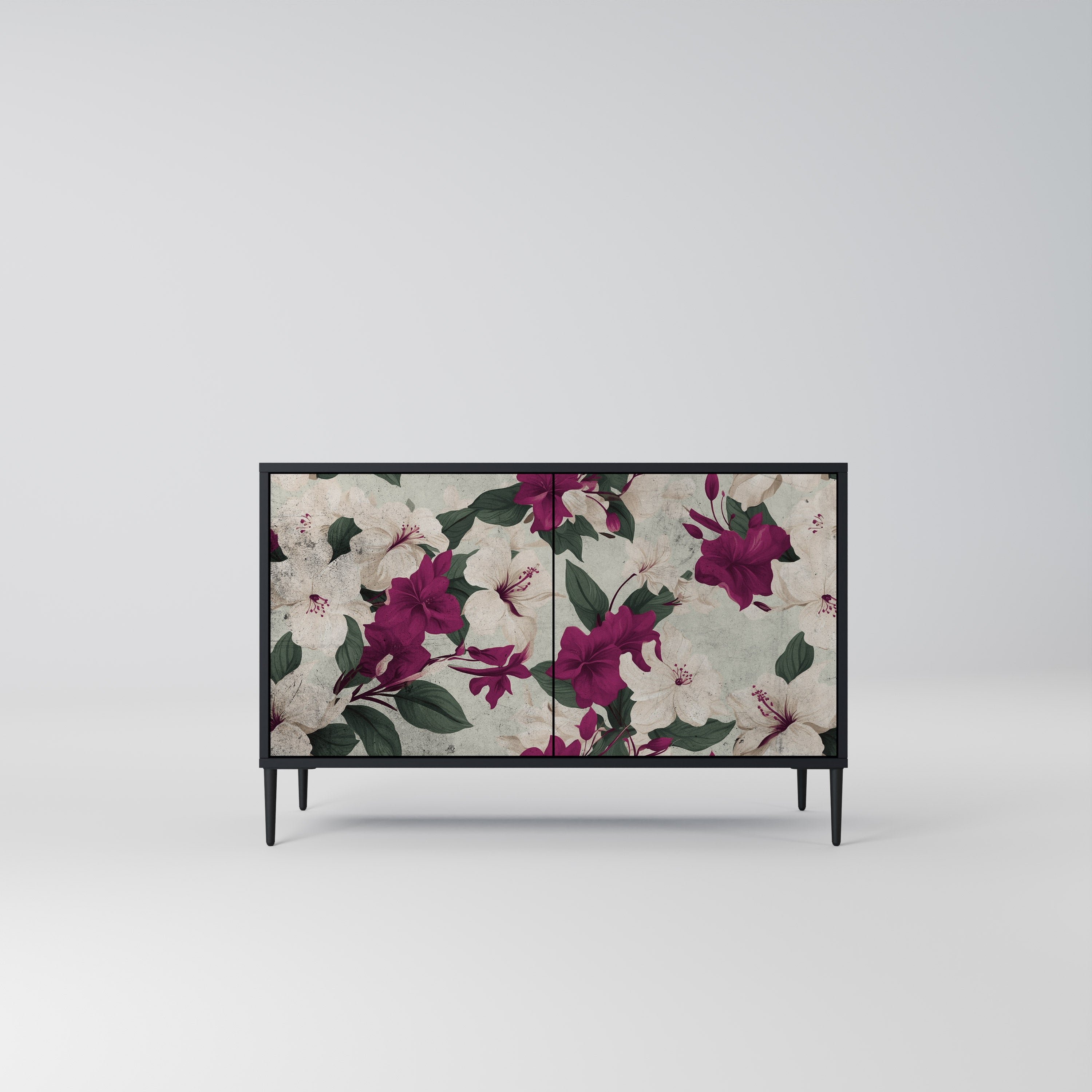 FLOWERET DREAM Komoda 2-drzwiowa korpus Czarny
