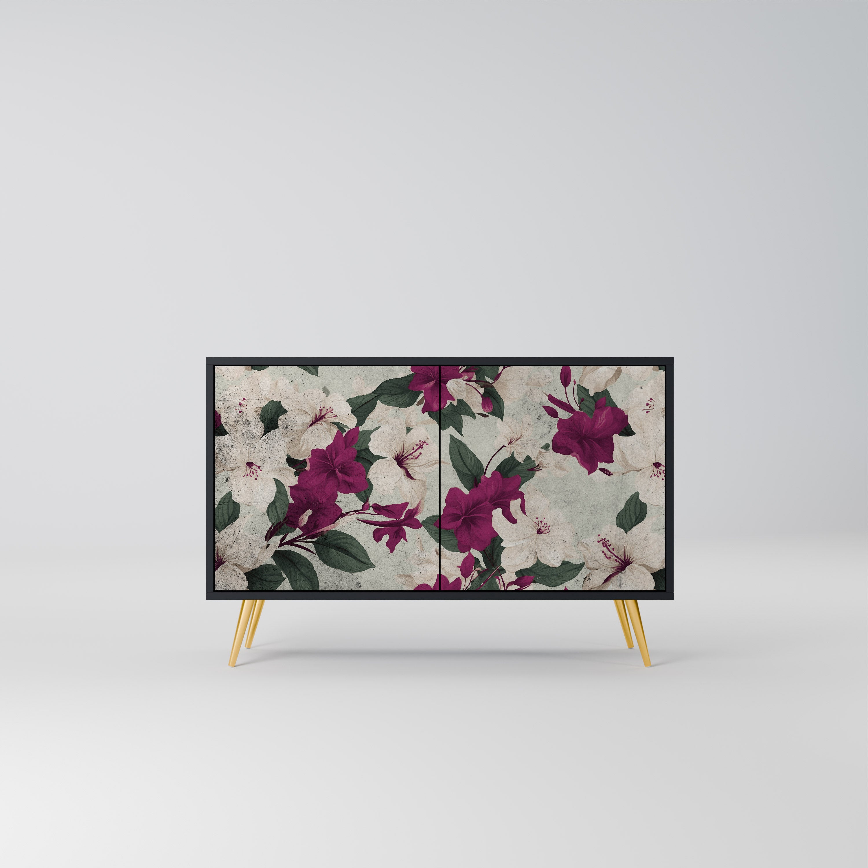 FLOWERET DREAM Komoda 2-drzwiowa korpus Czarny