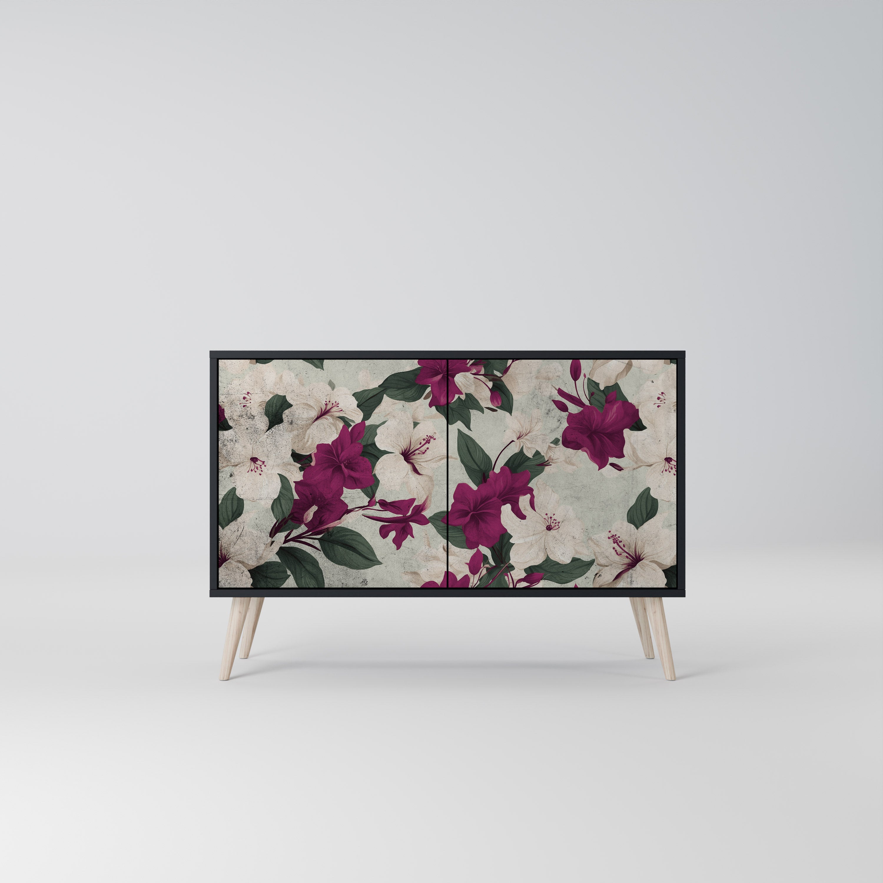 FLOWERET DREAM Komoda 2-drzwiowa korpus Czarny