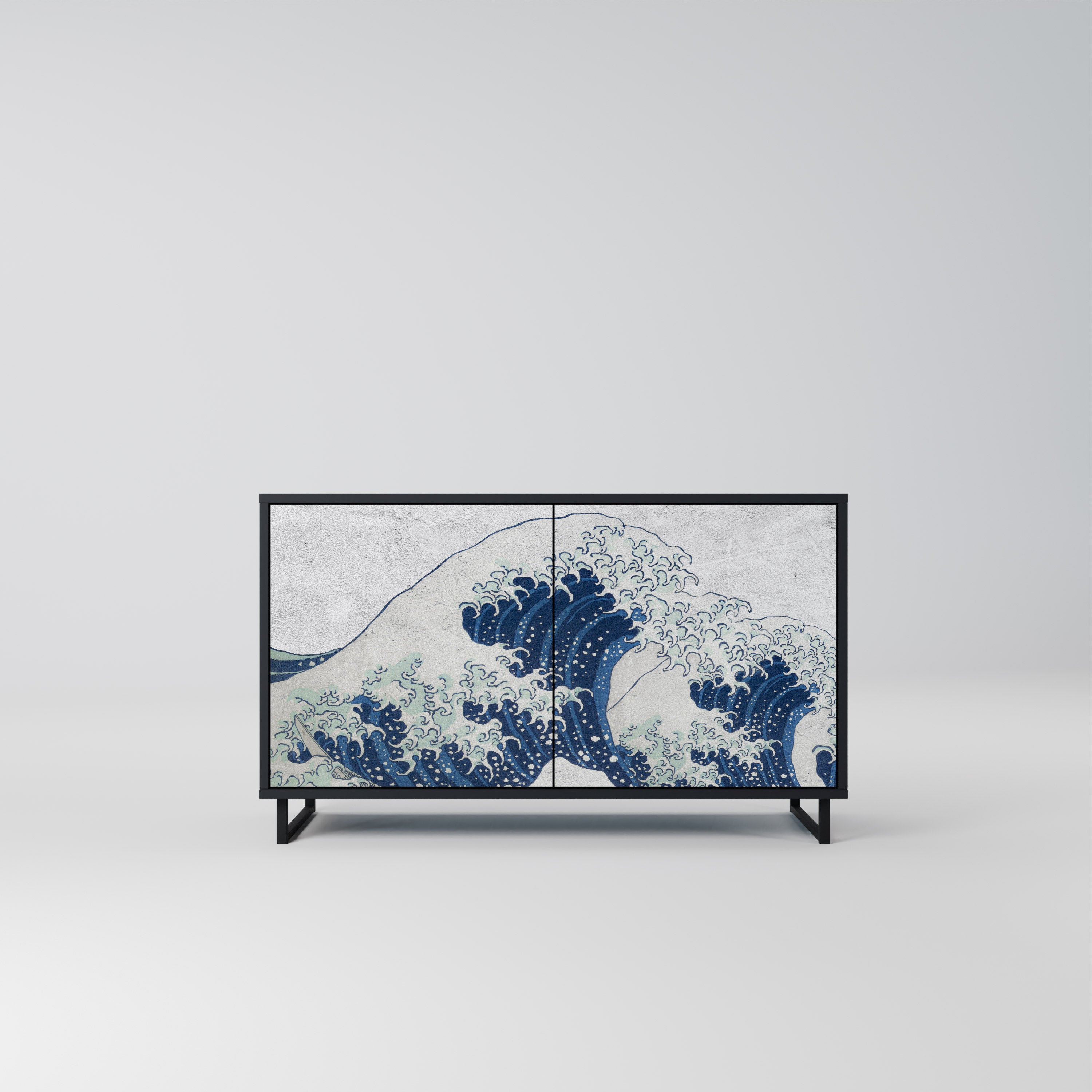 THE GREAT WAVE AT KANAGAWA Komoda 2-drzwiowa korpus Czarny