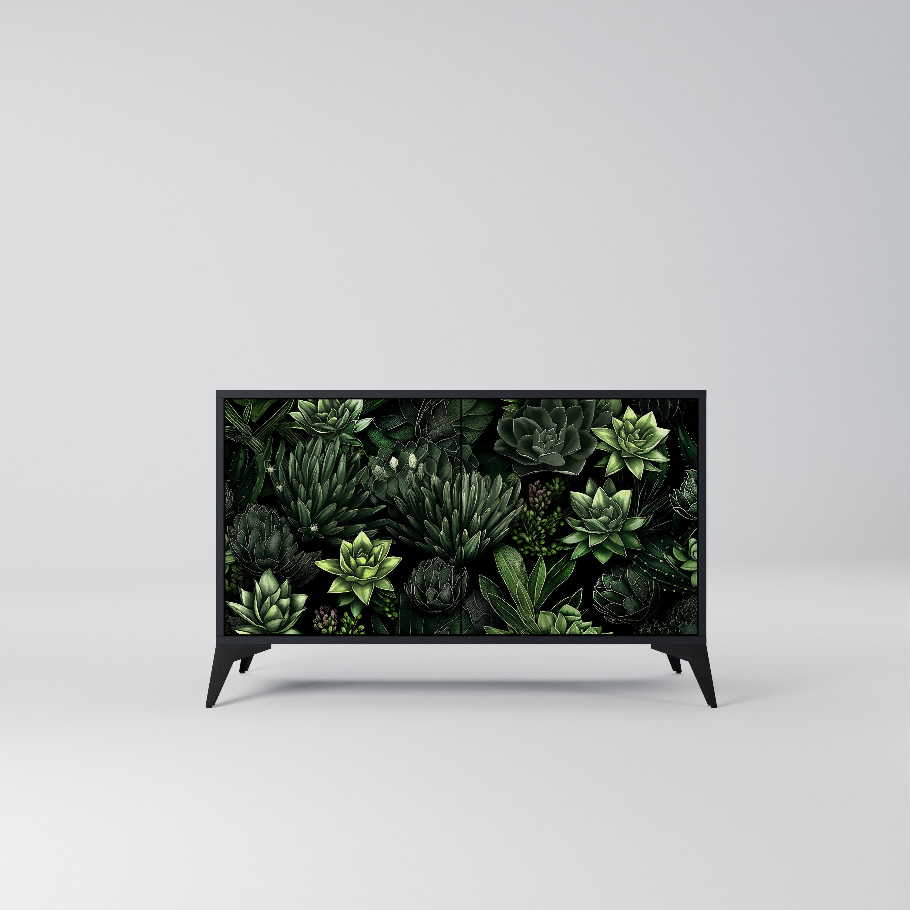 SUCCULENT JUNGLE Komoda 2-drzwiowa korpus Czarny