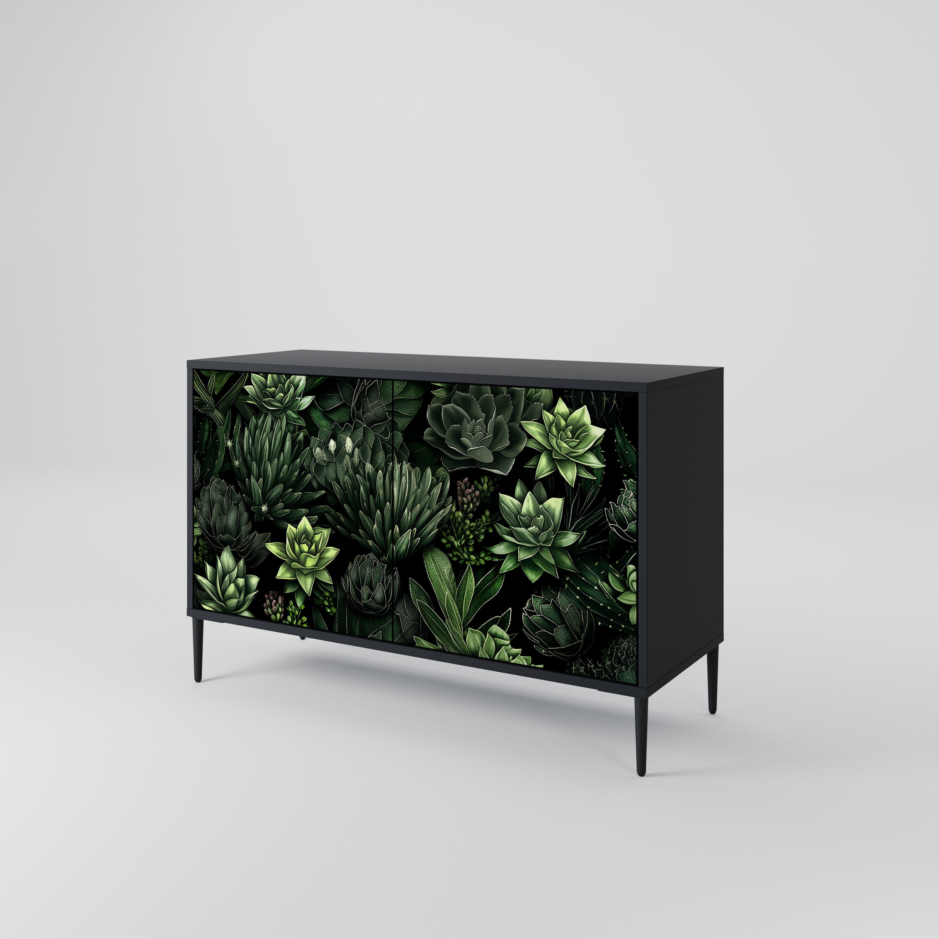 SUCCULENT JUNGLE Komoda 2-drzwiowa korpus Czarny