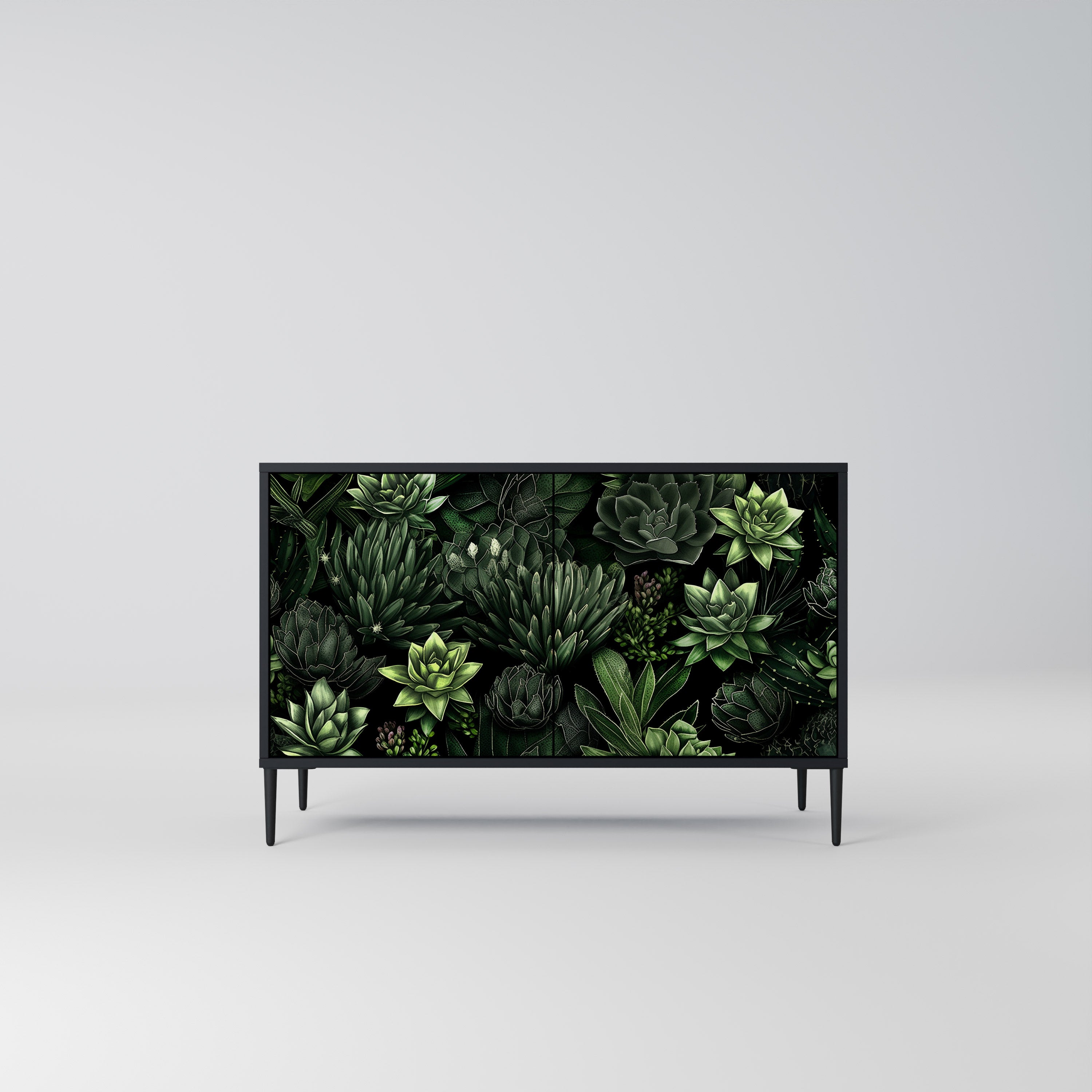 SUCCULENT JUNGLE Komoda 2-drzwiowa korpus Czarny
