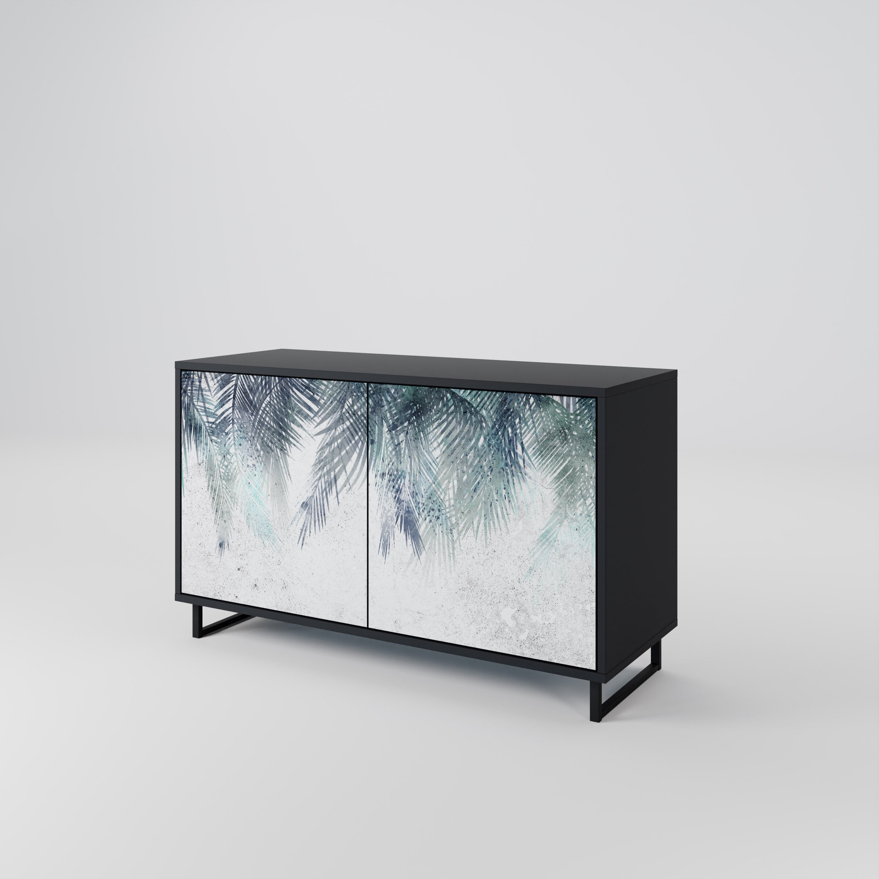 PALM VEIL Komoda 2-drzwiowa korpus Czarny