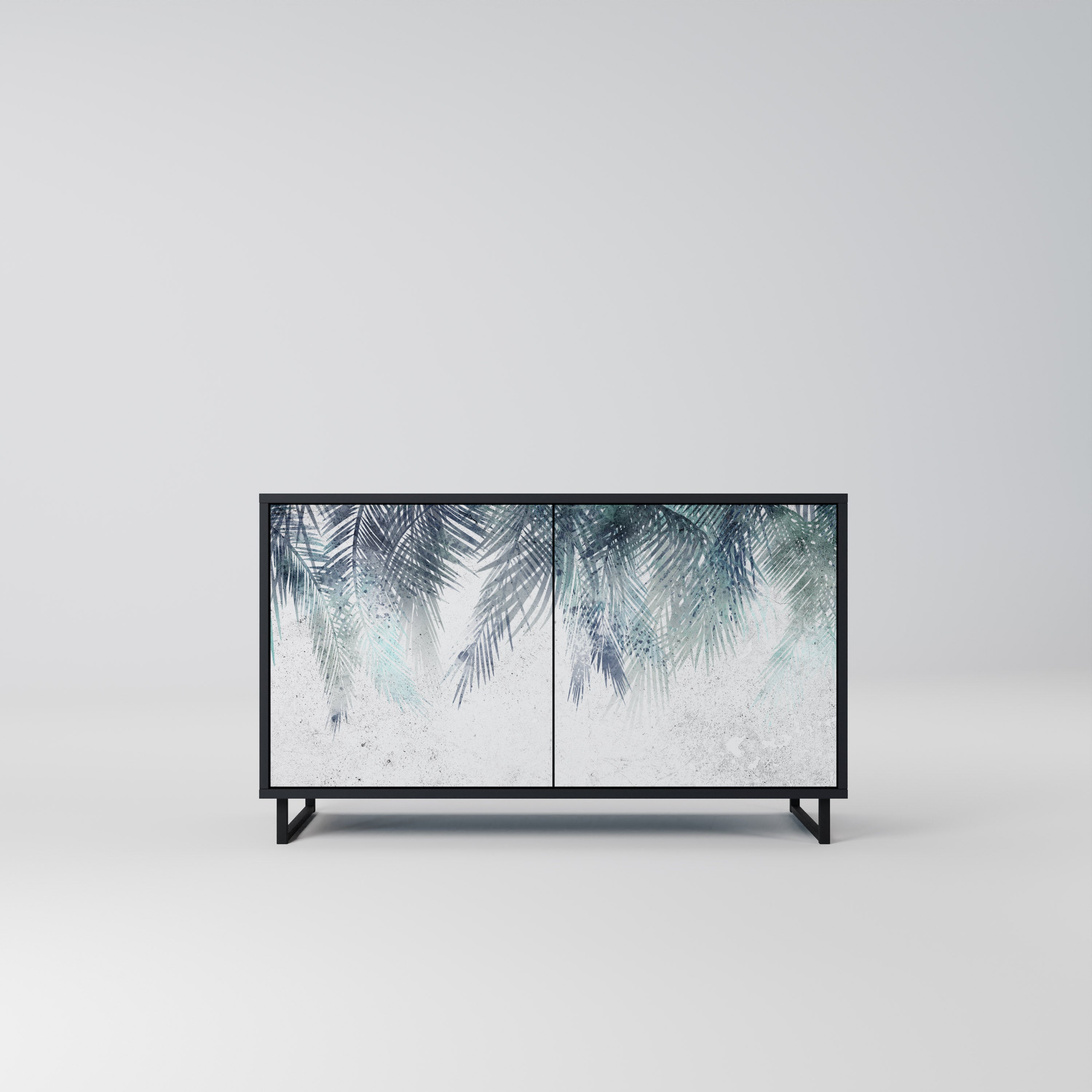 PALM VEIL Komoda 2-drzwiowa korpus Czarny