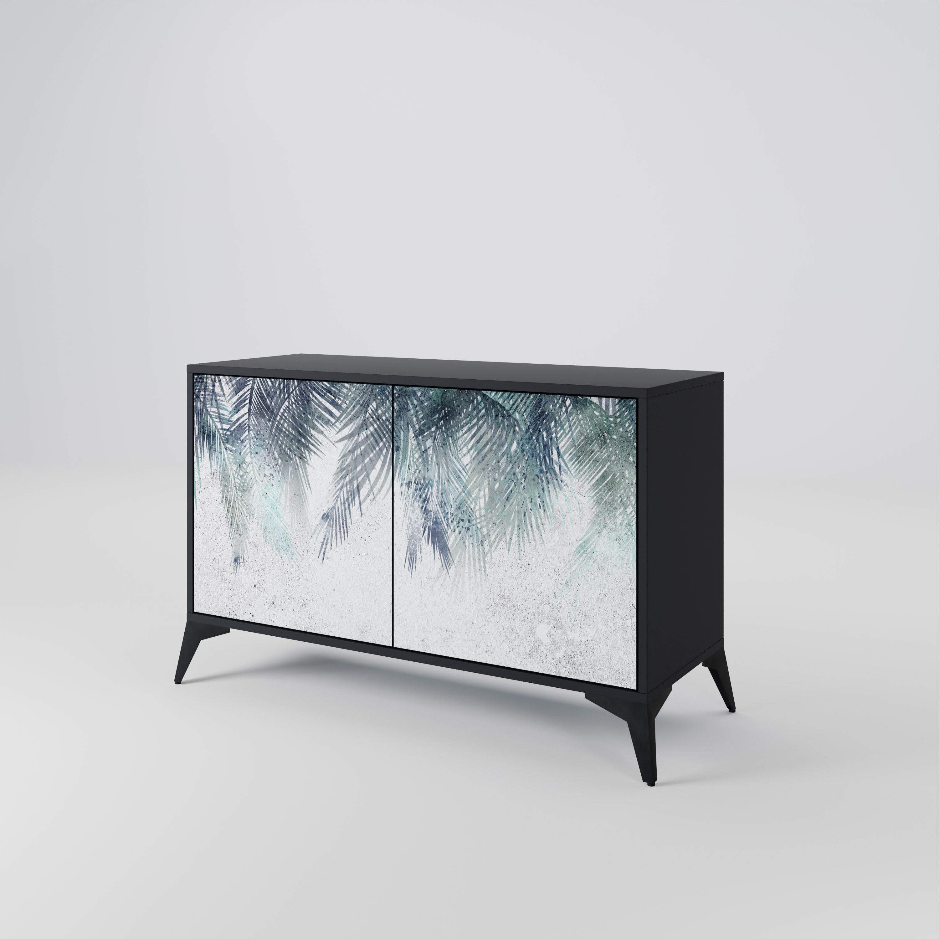 PALM VEIL Komoda 2-drzwiowa korpus Czarny