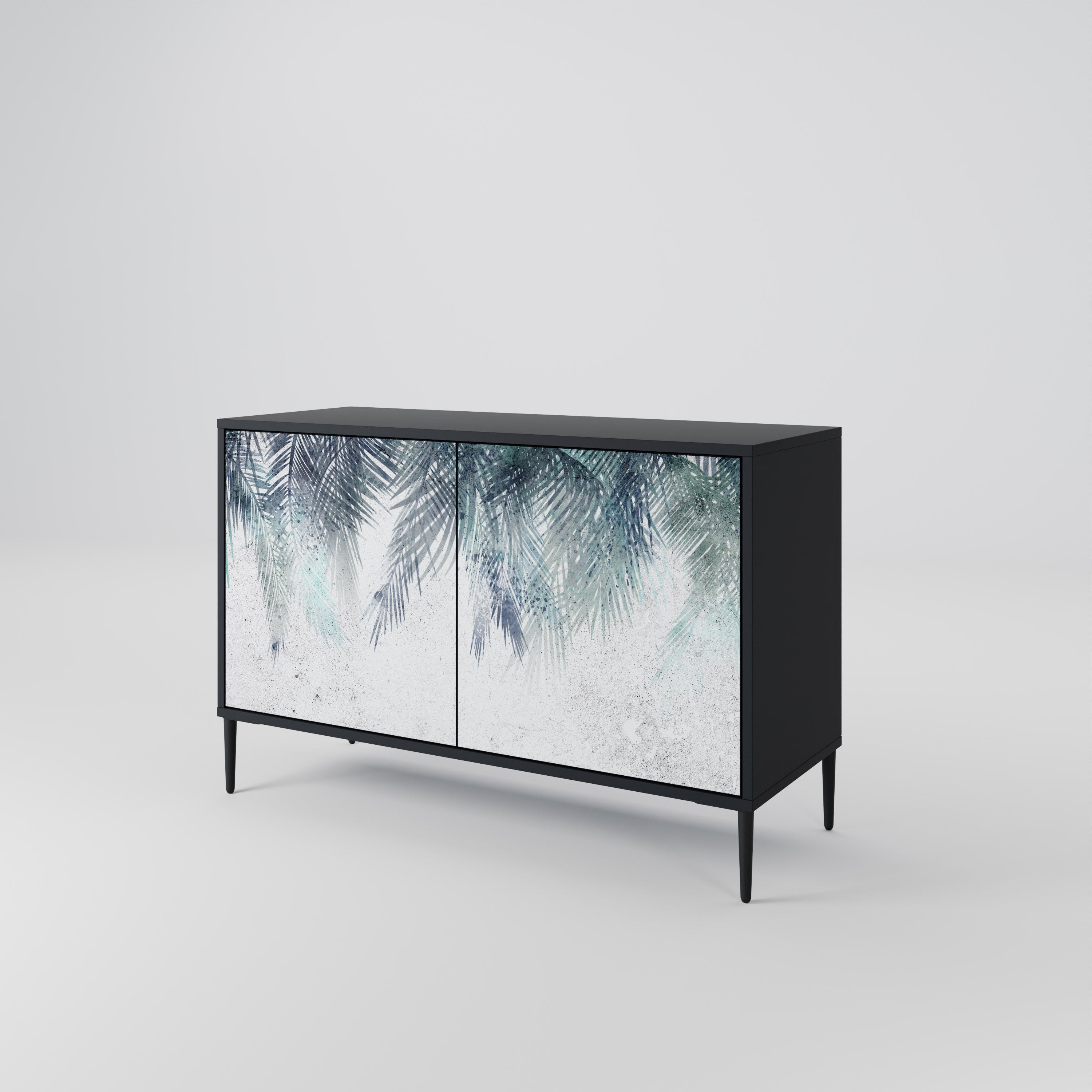 PALM VEIL Komoda 2-drzwiowa korpus Czarny