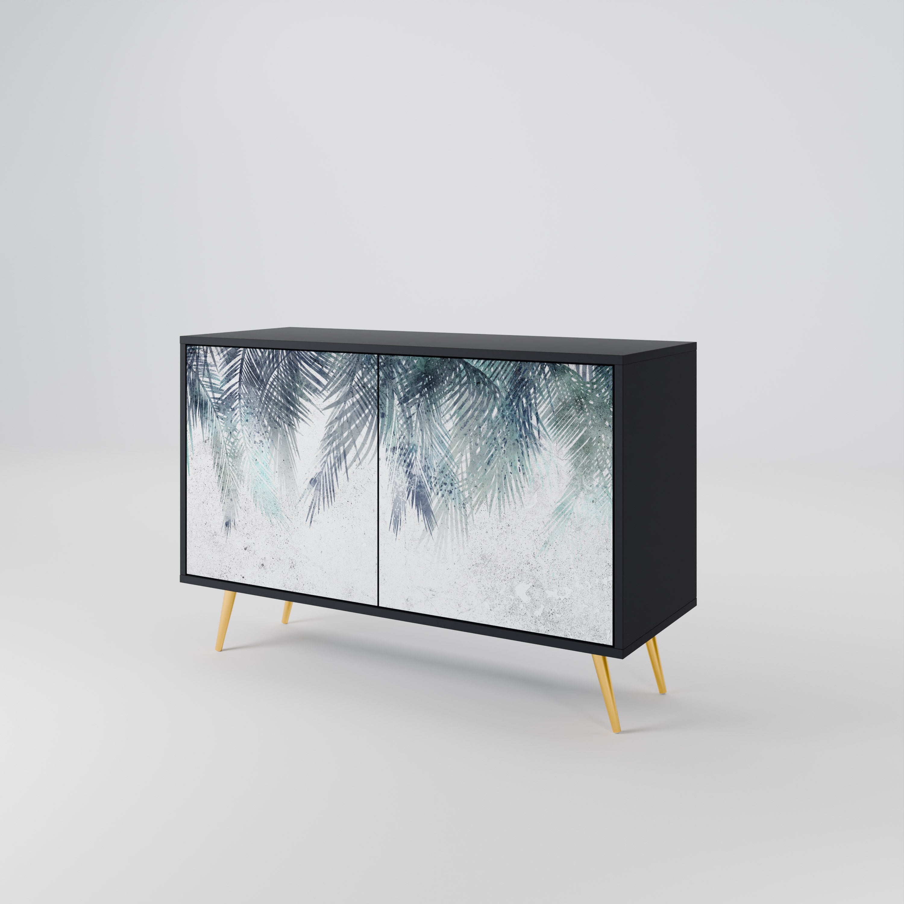 PALM VEIL Komoda 2-drzwiowa korpus Czarny