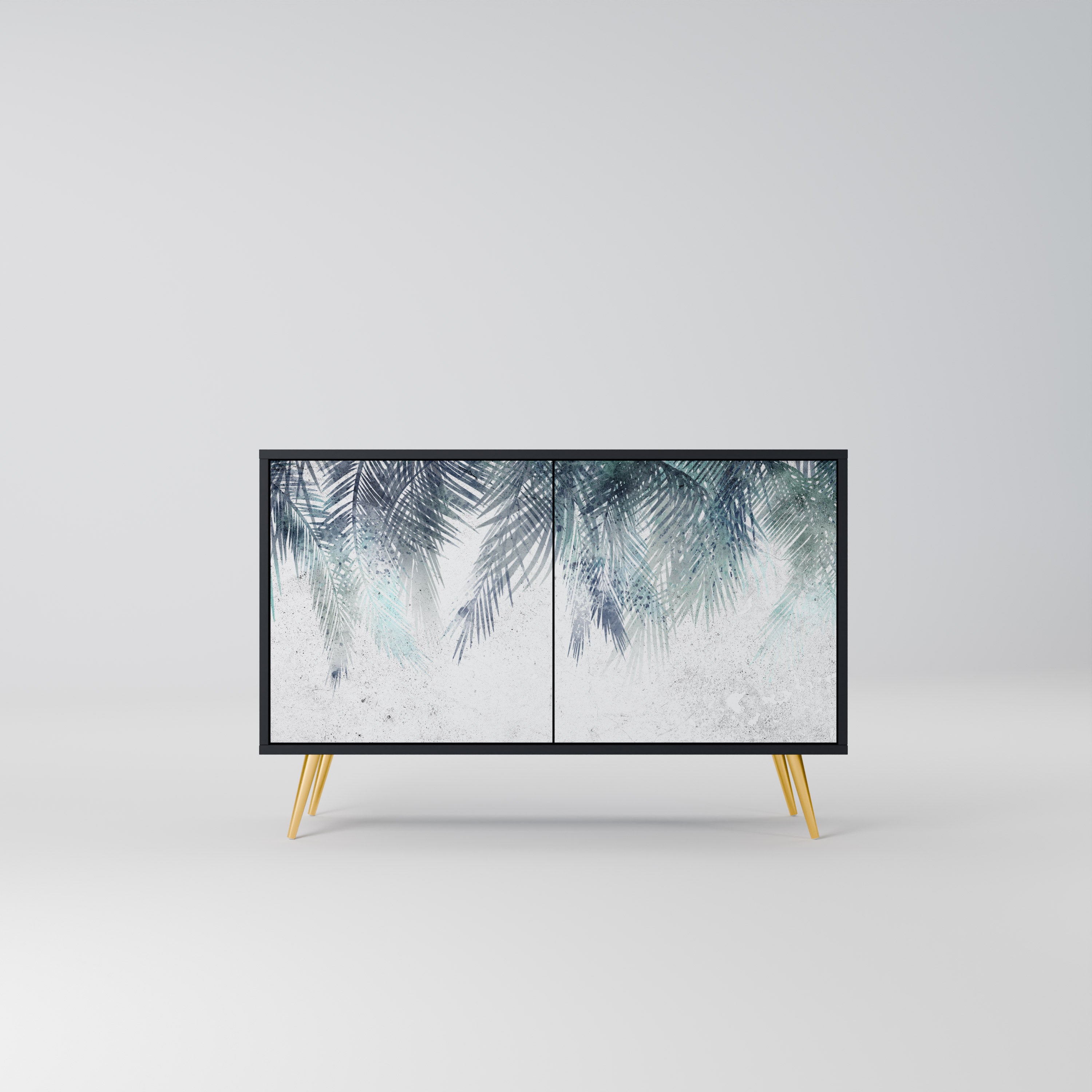 PALM VEIL Komoda 2-drzwiowa korpus Czarny