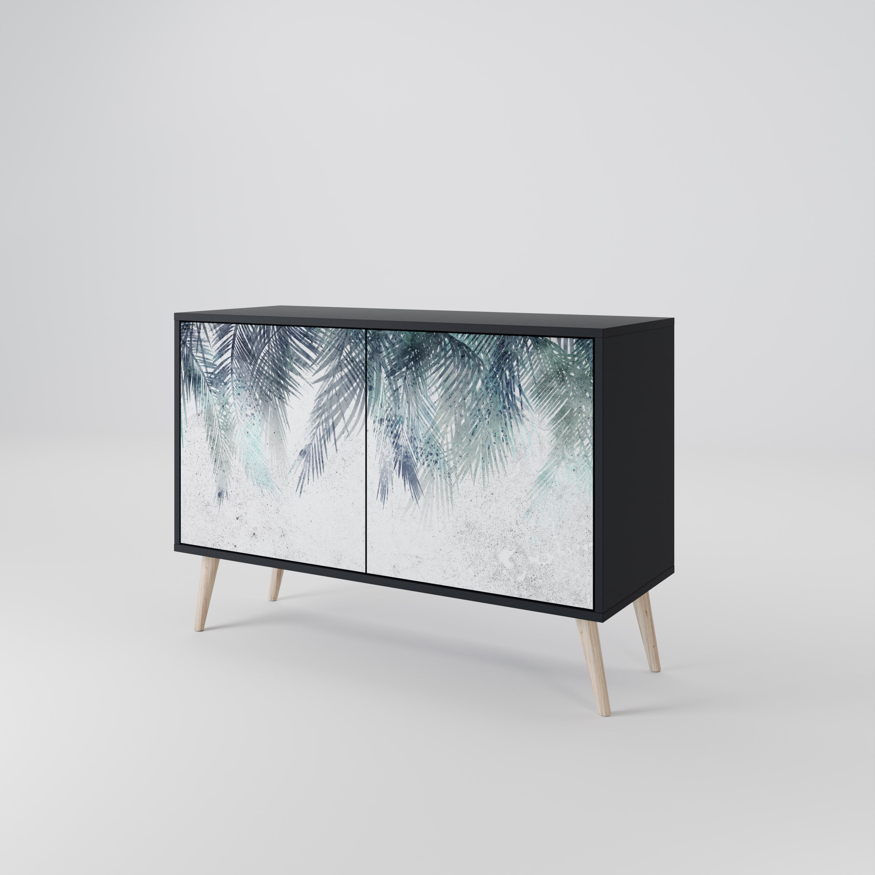 PALM VEIL Komoda 2-drzwiowa korpus Czarny
