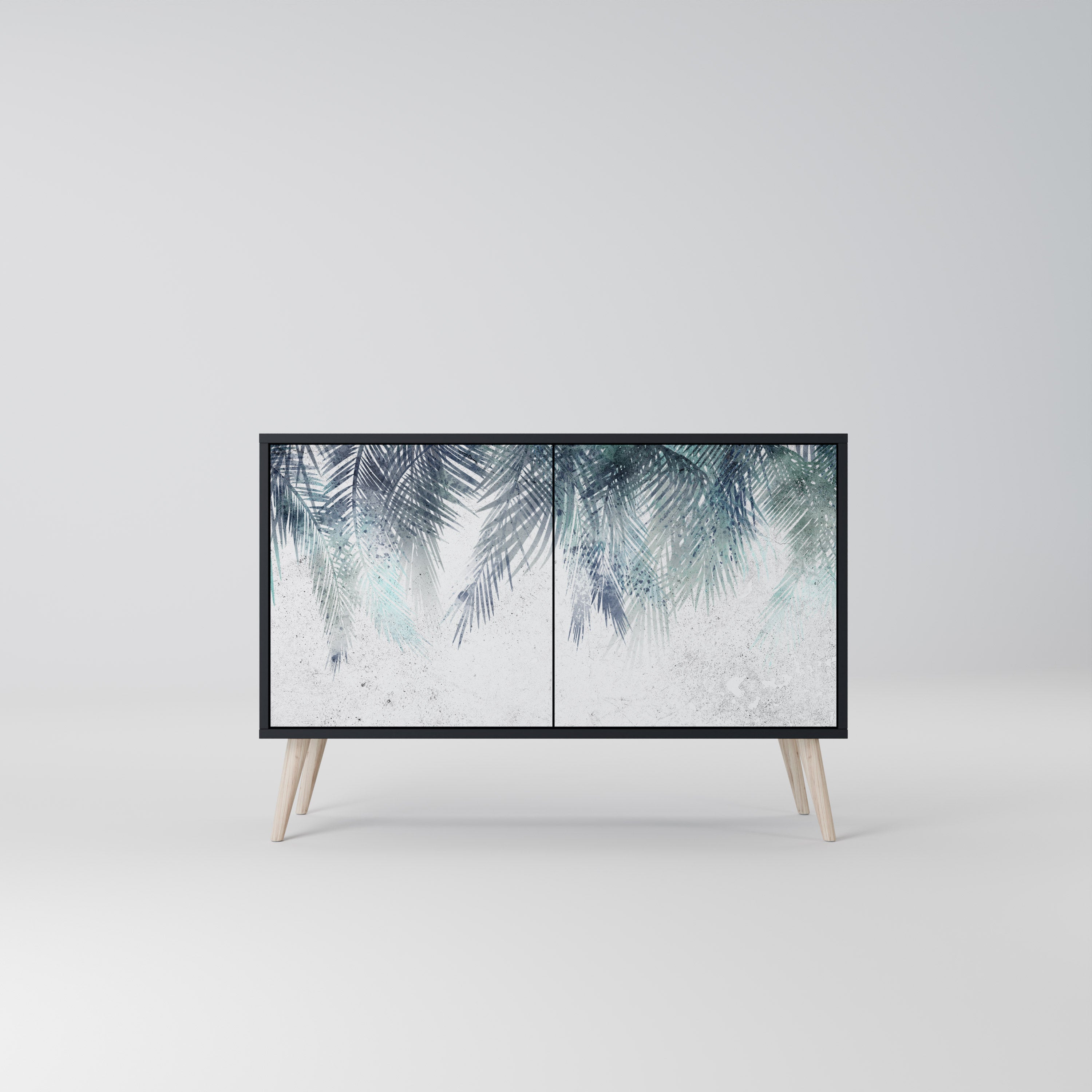 PALM VEIL Komoda 2-drzwiowa korpus Czarny