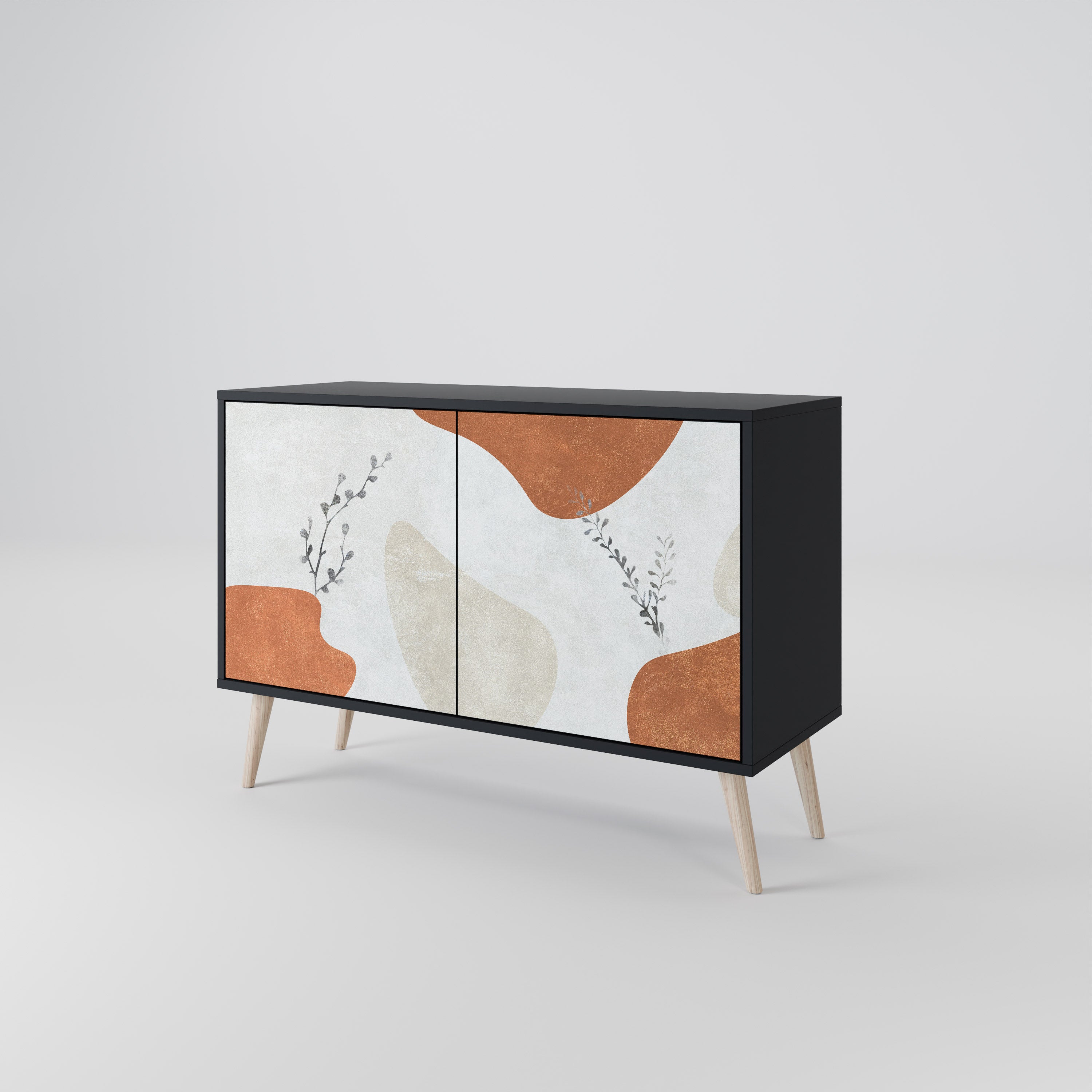 TRANQUIL TWIG Komoda 2-drzwiowa korpus Czarny