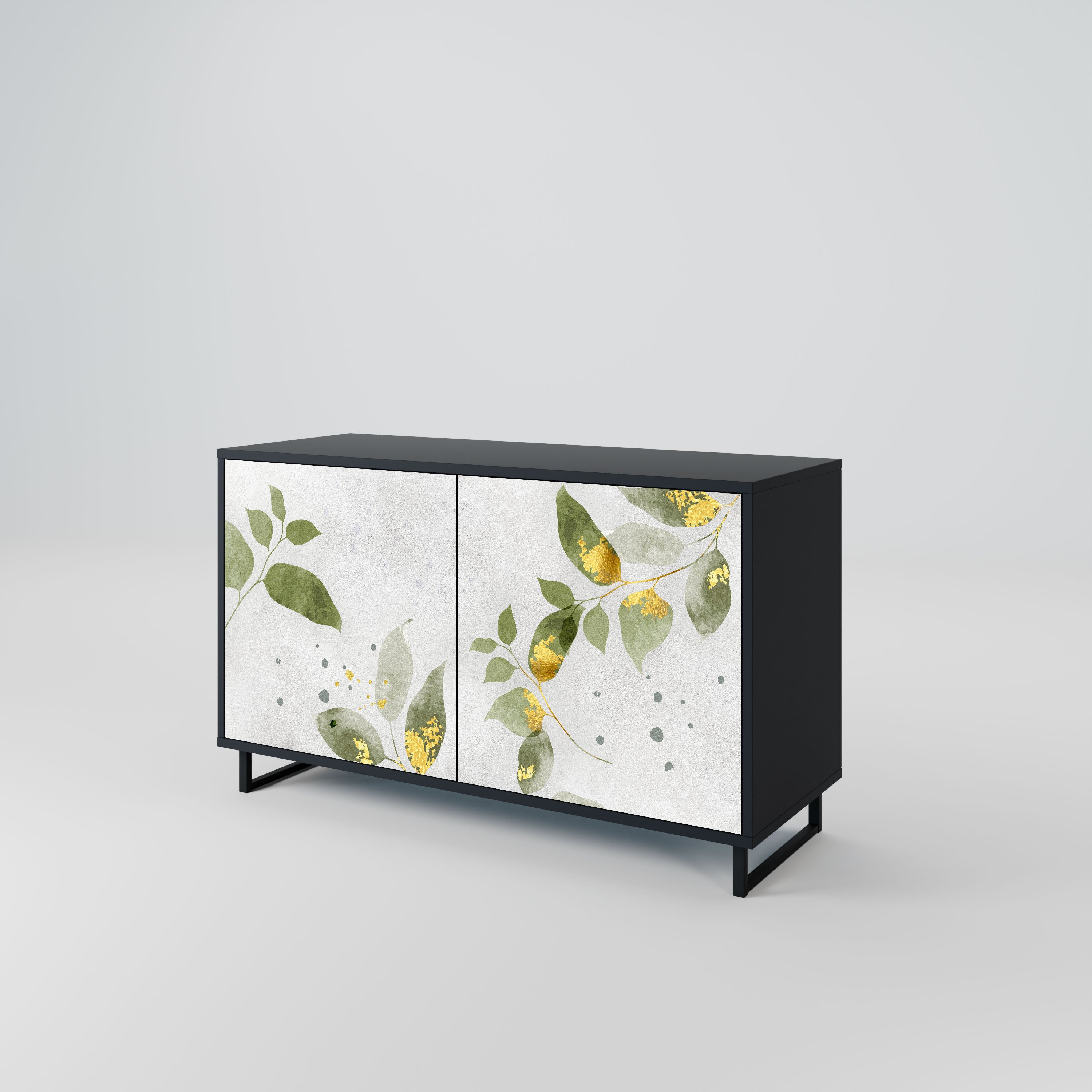 ELEGANT BOTANICS Komoda 2-drzwiowa korpus Czarny