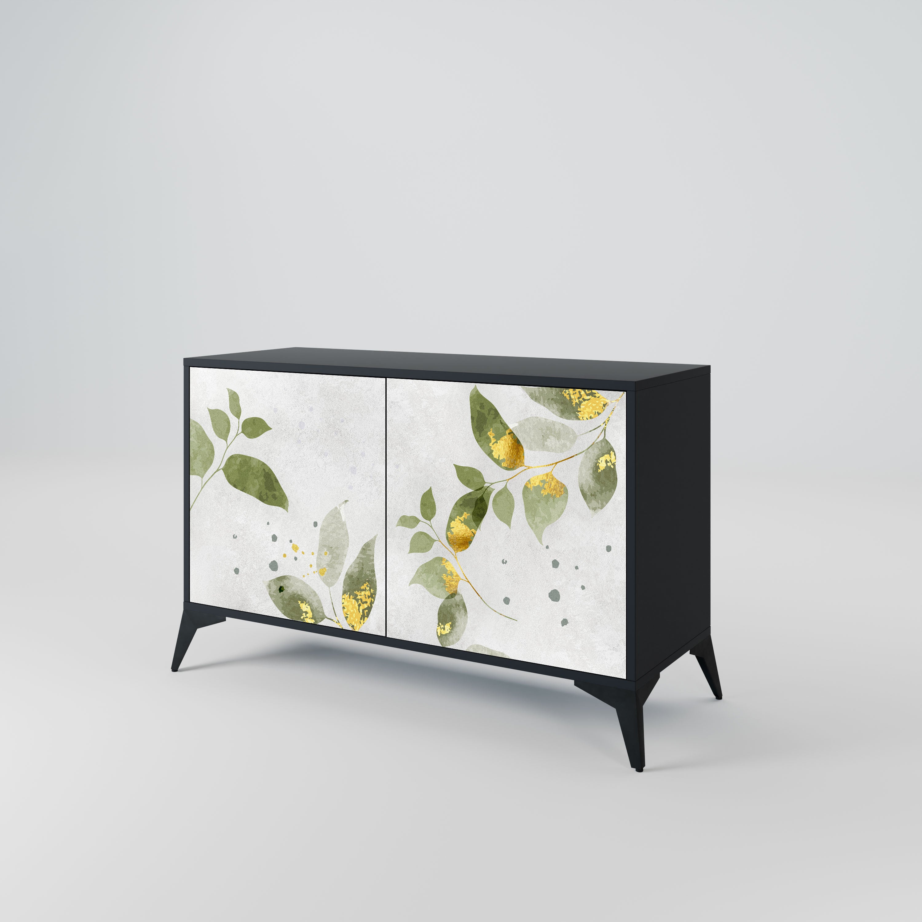 ELEGANT BOTANICS Komoda 2-drzwiowa korpus Czarny