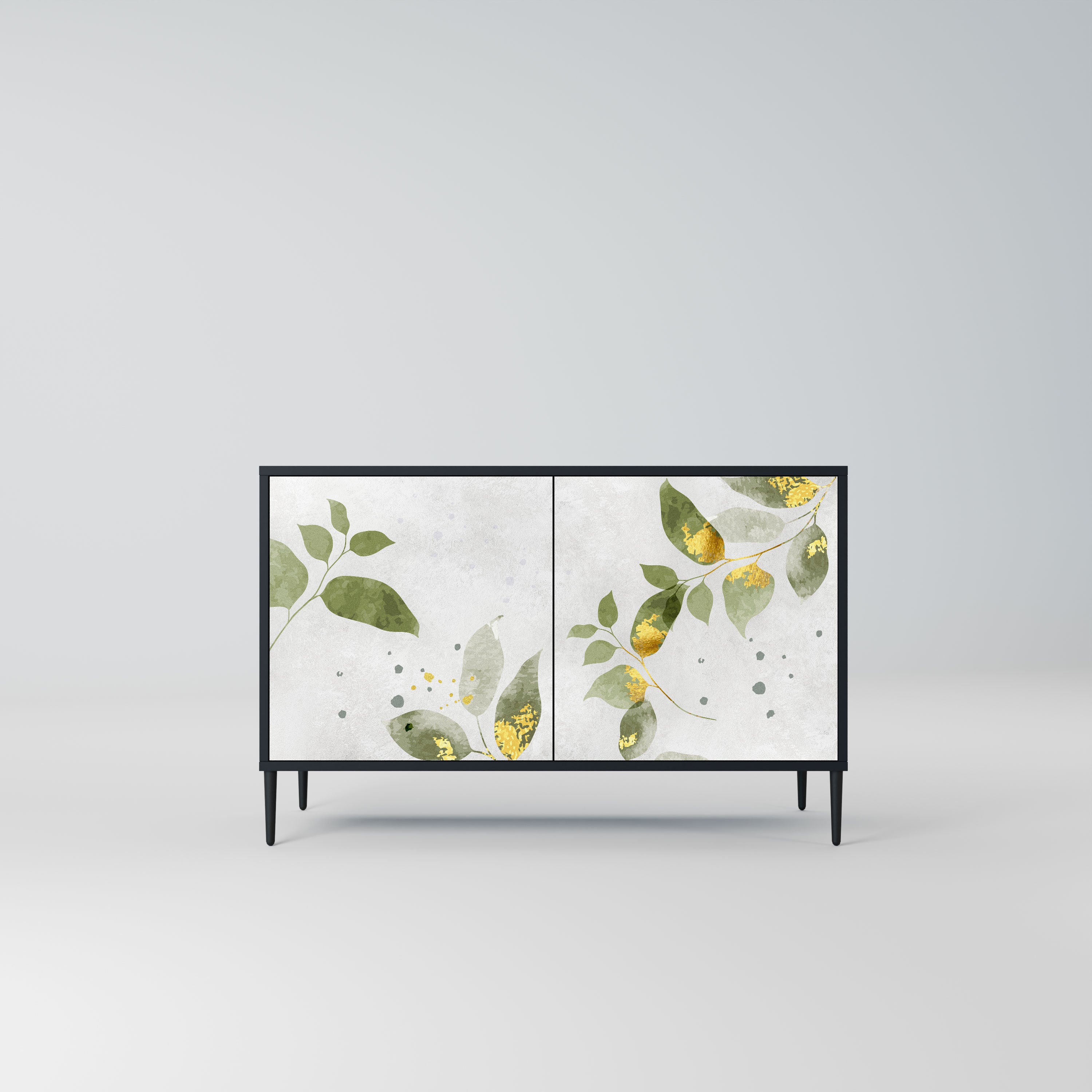 ELEGANT BOTANICS Komoda 2-drzwiowa korpus Czarny