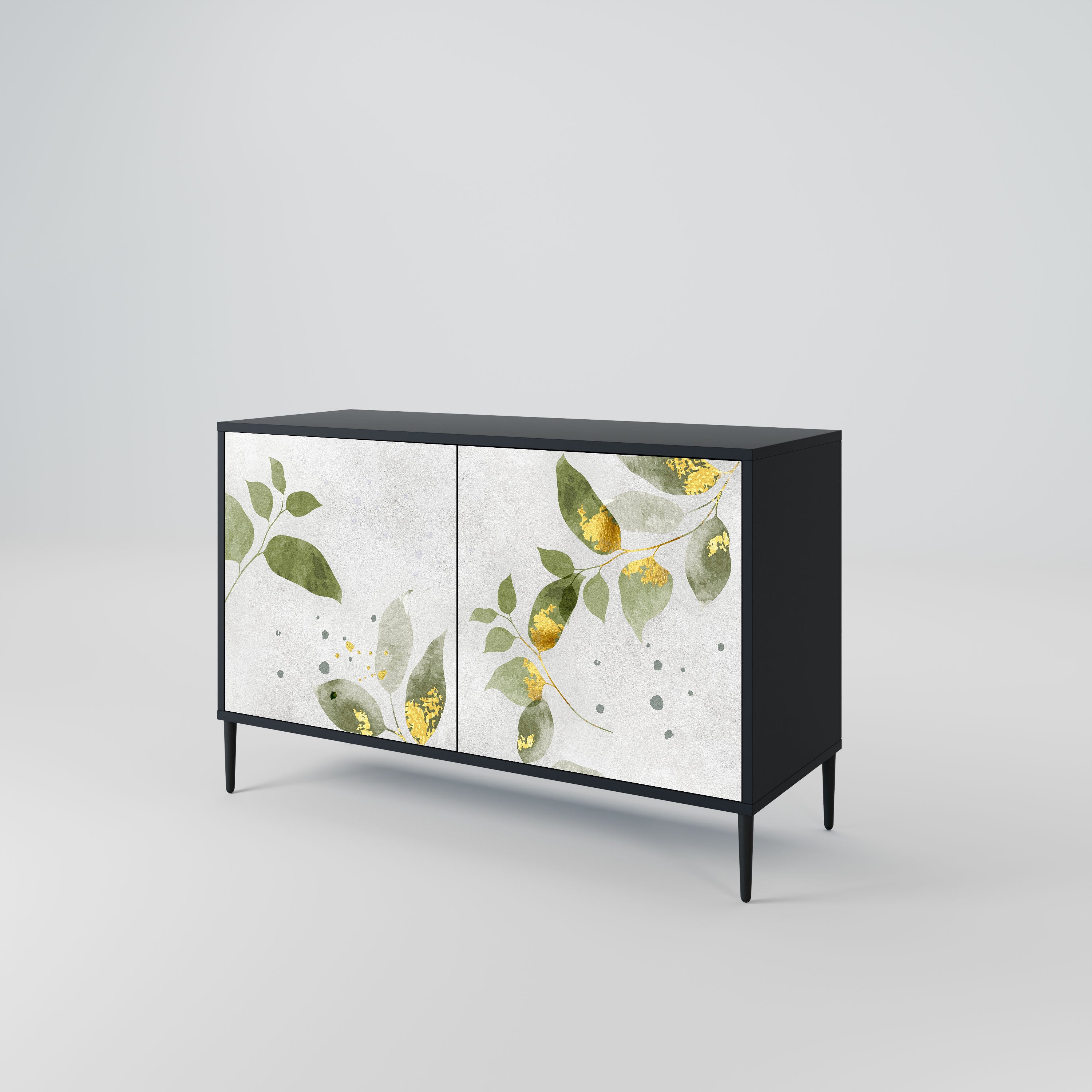 ELEGANT BOTANICS Komoda 2-drzwiowa korpus Czarny